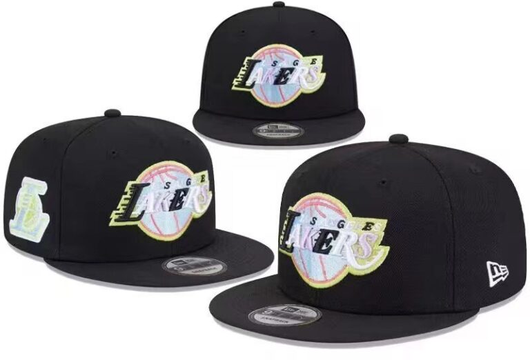 Mens Los Angeles Lakers New Era Black Color Pack Fitted Hat - Limited Hat | NBA Hat