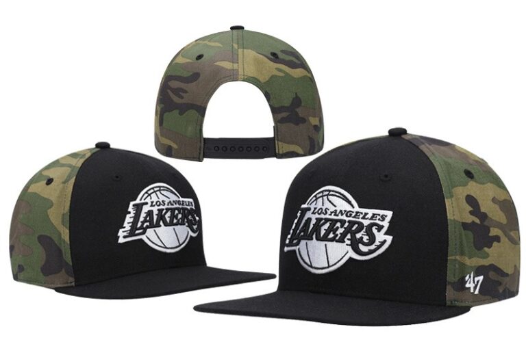 Mens Los Angeles Lakers 47 Black Camo Bramble Captain Snapback Hat - Limited Hat | NBA Hat