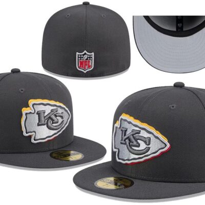 Kansas City Chiefs New Era Graphite Official 2024 NFL Draft On Stage 59FIFTY Fitted Hat - Limited Hat | NFL HAT