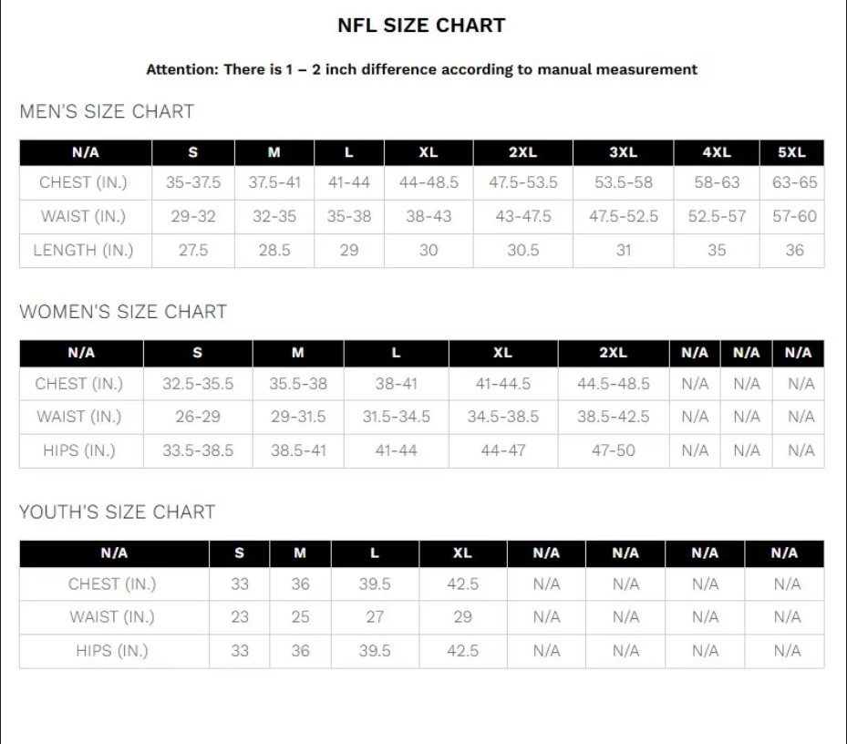 Sizechart
