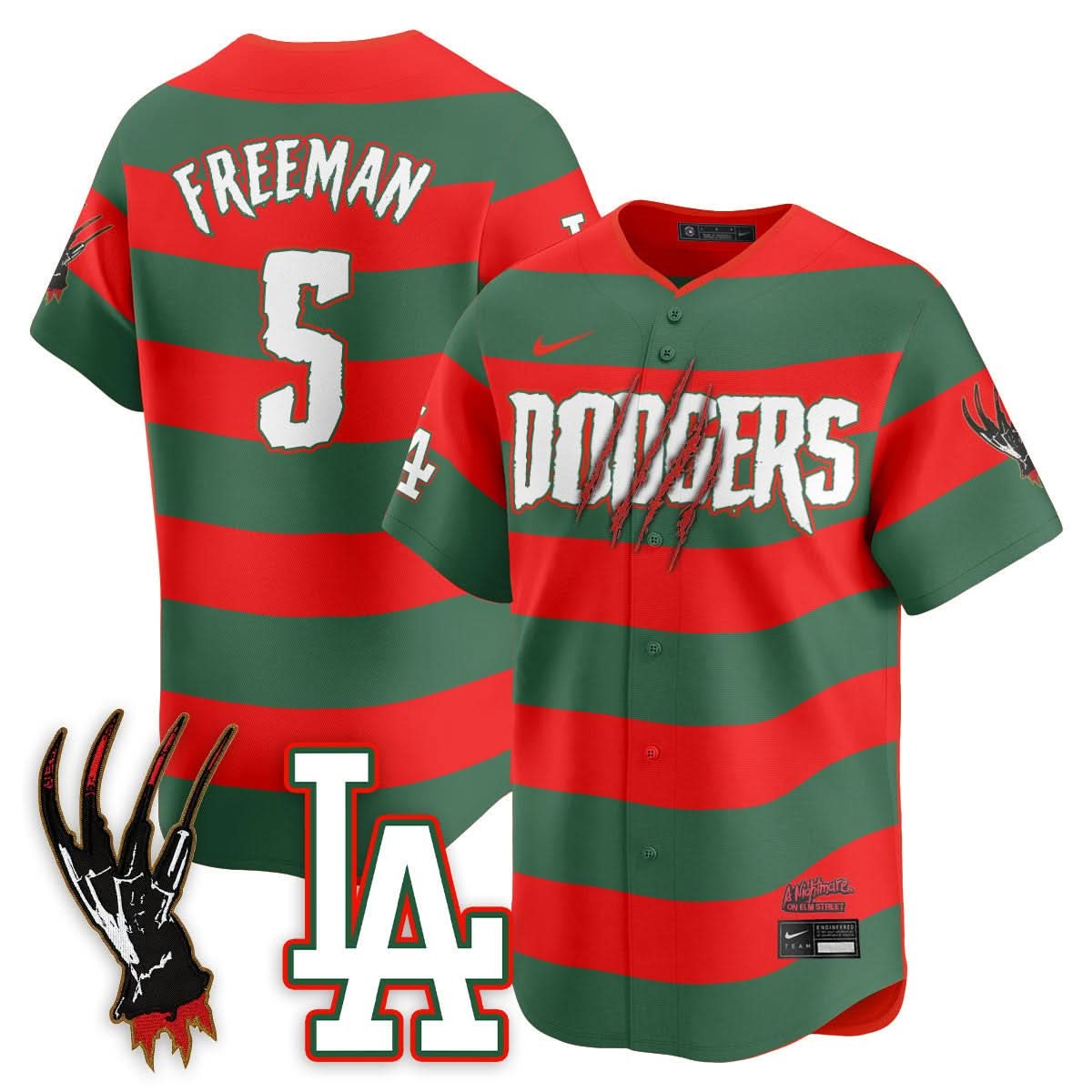 Los Angeles Dodgers "A Nightmare on Elm Street" Jersey - Stitched - Limited Jersey | MLB Jersey Los Angeles Dodgers "A Nightmare on Elm Street" Jersey - Stitched - Limited Jersey | MLB Jersey