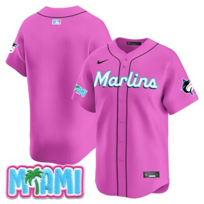 Men's Miami Marlins Vice City Jersey - All Stitched - Limited Jersey | MLB Jersey