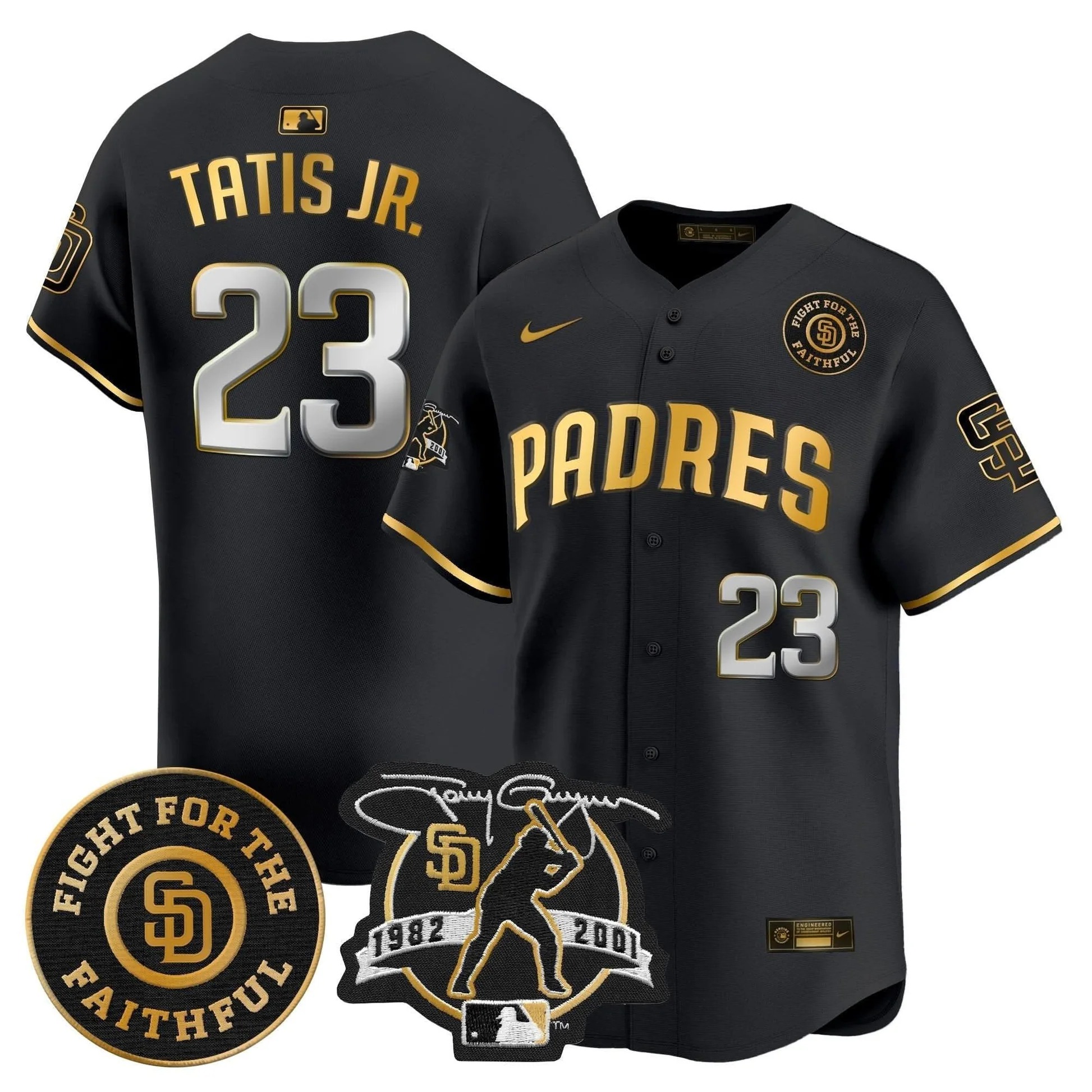 Padres Tony Gwynn & Faithful Patch Vapor Premier Limited Jersey – All Stitched - Limited Jersey | MLB Jersey Padres Tony Gwynn & Faithful Patch Vapor Premier Limited Jersey – All Stitched - Limited Jersey | MLB Jersey