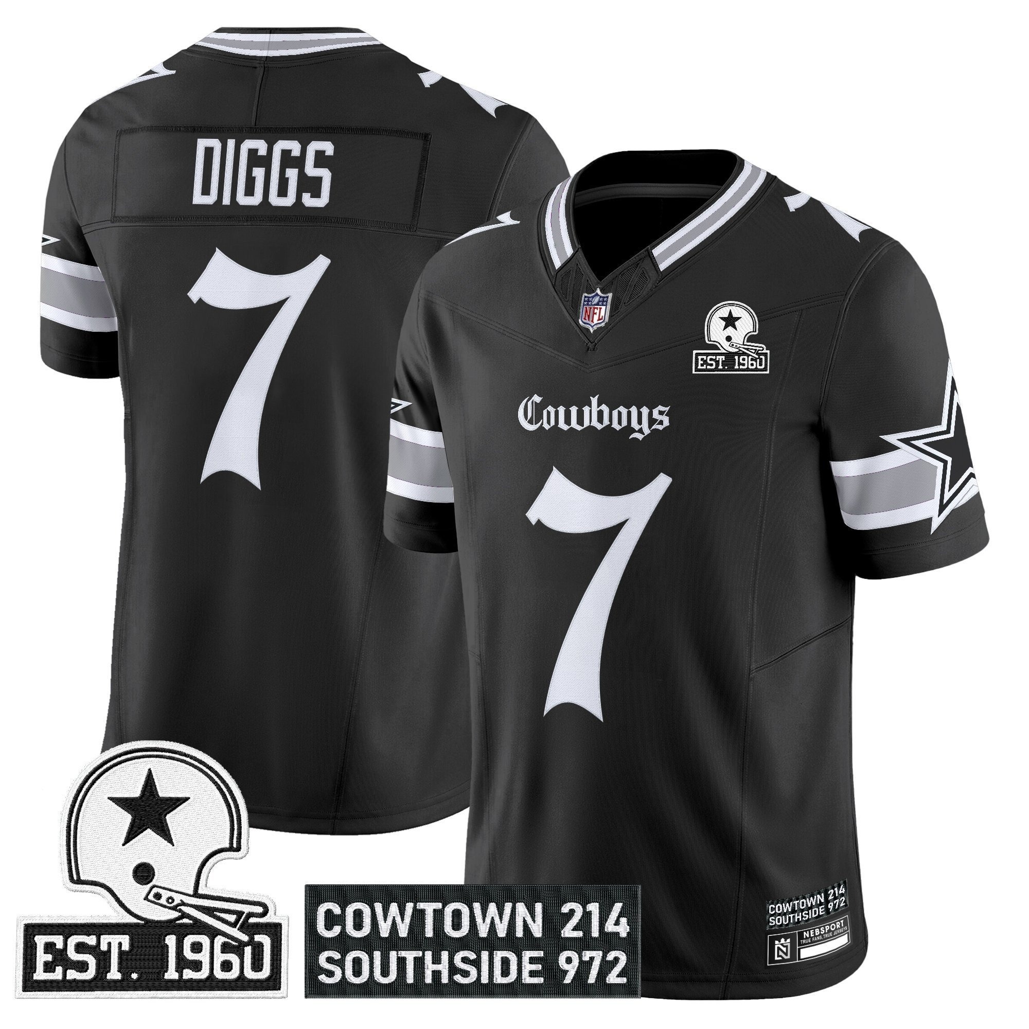 Men's Dallas Cowboys 'Gothic Lone Star Edition' Vapor Limited Jersey - All Stitched - Limited Jersey | NFL Jersey Men's Dallas Cowboys 'Gothic Lone Star Edition' Vapor Limited Jersey - All Stitched - Limited Jersey | NFL Jersey