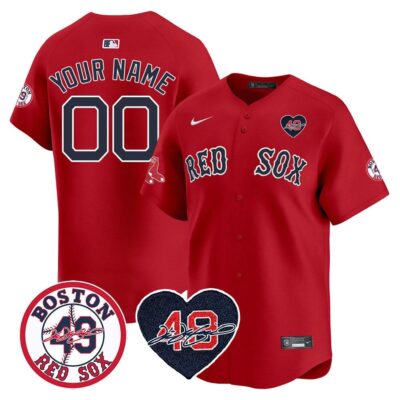 Red Sox Custom Jersey - Memorial Patch – All Stitched - Limited Jersey | MLB Jersey
