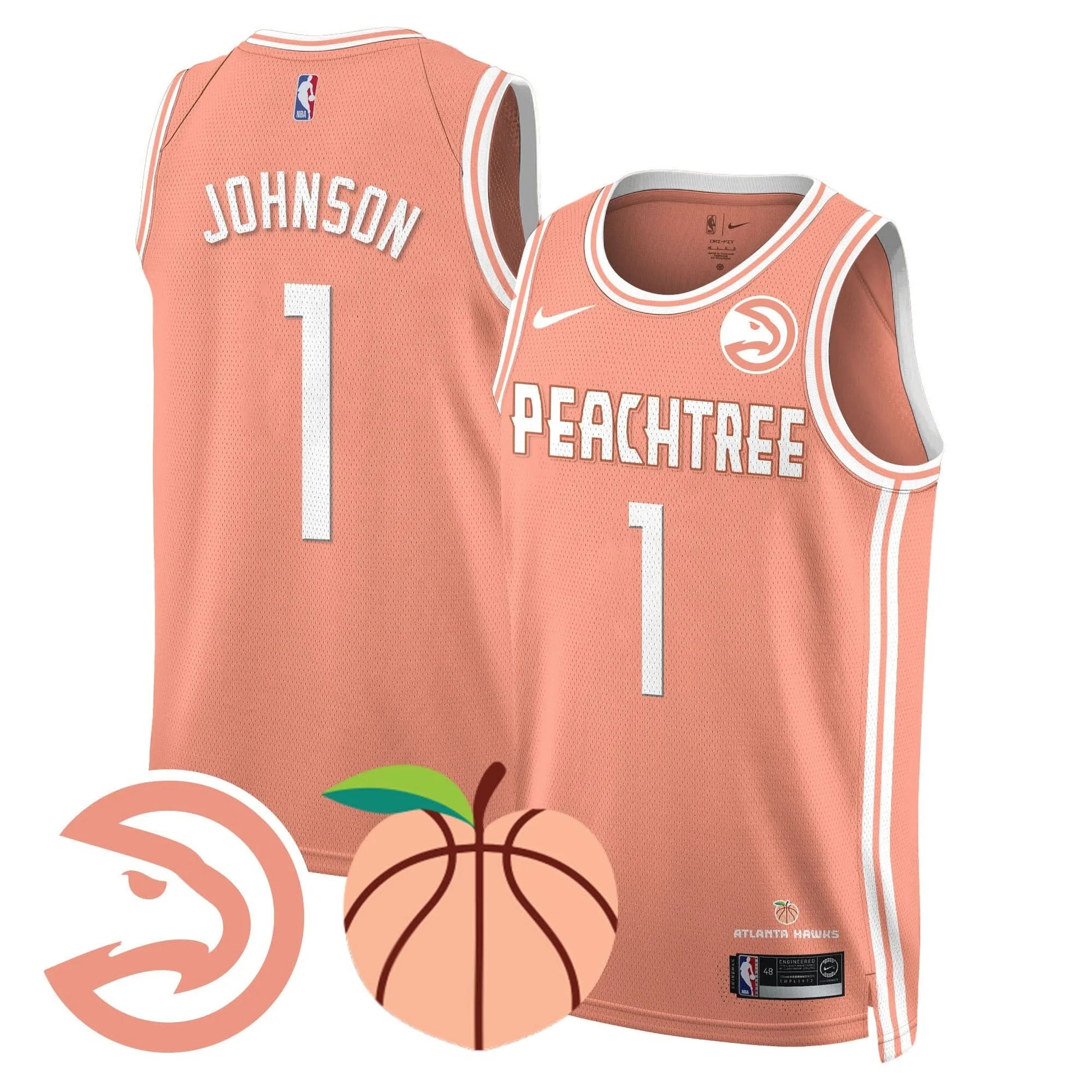 Atlanta Hawks “Peachtree” City Edition Jersey - All Stitched | NBA jersey Atlanta Hawks “Peachtree” City Edition Jersey - All Stitched | NBA jersey