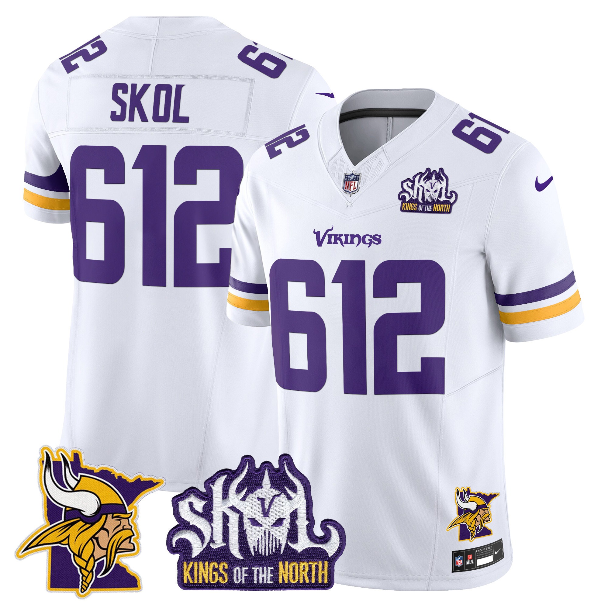 Minnesota Vikings Kings Of The North Patch Vapor Limited Jersey V3 - All Stitched - Limited Jersey | NFL Jersey Minnesota Vikings Kings Of The North Patch Vapor Limited Jersey V3 - All Stitched - Limited Jersey | NFL Jersey