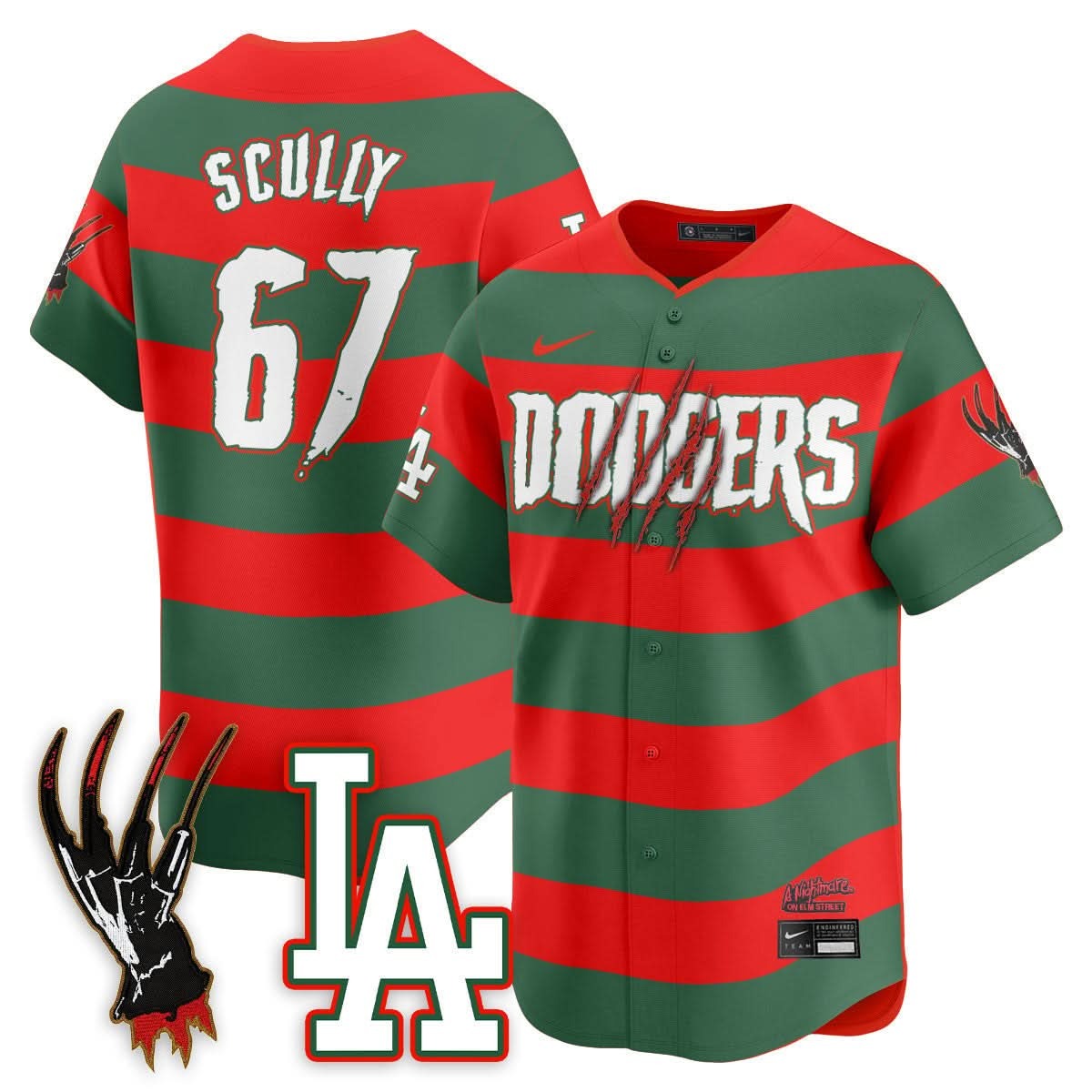 Los Angeles Dodgers "A Nightmare on Elm Street" Jersey - Stitched - Limited Jersey | MLB Jersey Los Angeles Dodgers "A Nightmare on Elm Street" Jersey - Stitched - Limited Jersey | MLB Jersey