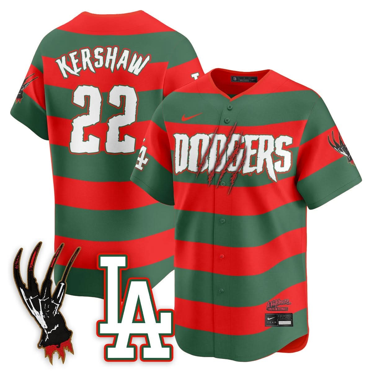 Los Angeles Dodgers "A Nightmare on Elm Street" Jersey - Stitched - Limited Jersey | MLB Jersey Los Angeles Dodgers "A Nightmare on Elm Street" Jersey - Stitched - Limited Jersey | MLB Jersey