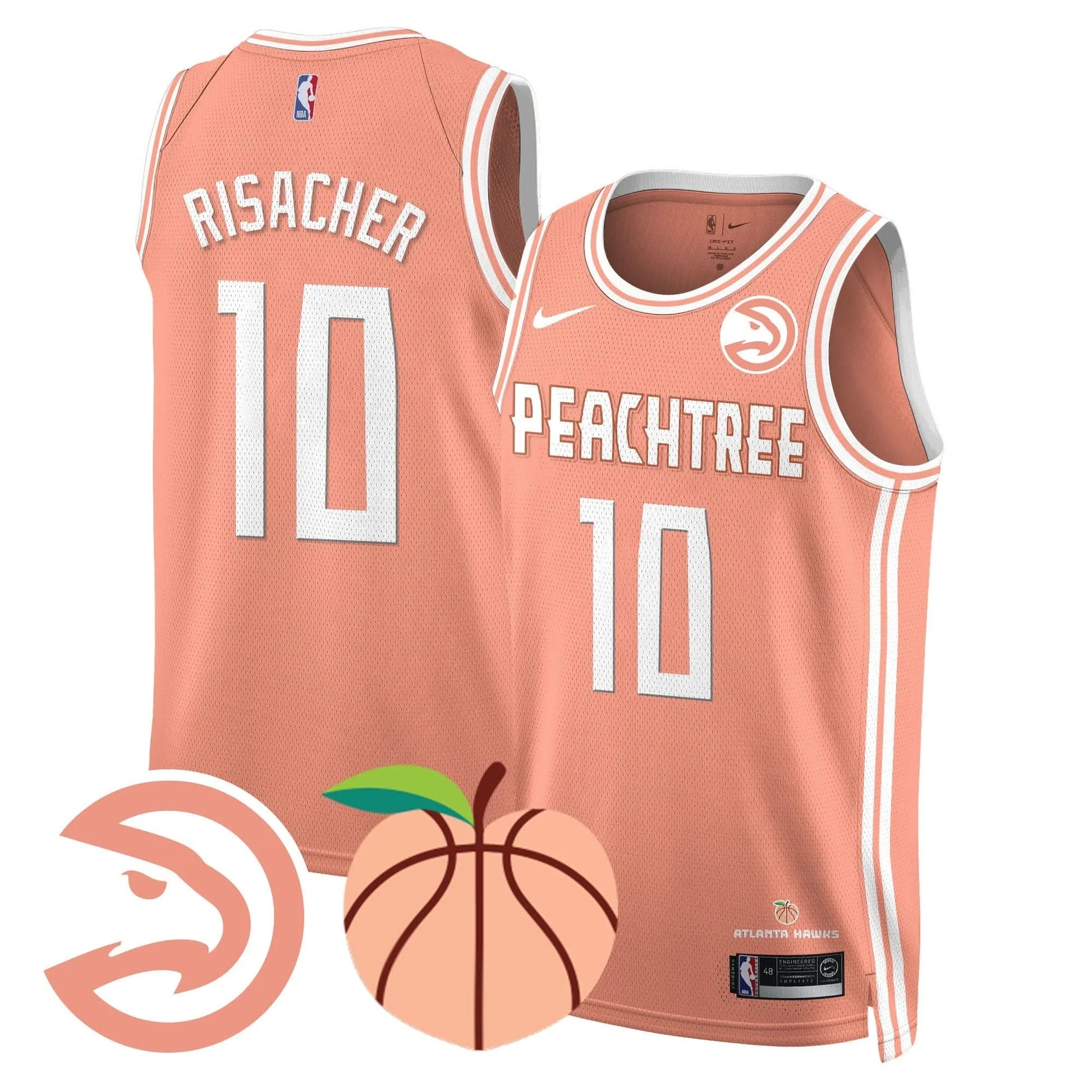 Atlanta Hawks “Peachtree” City Edition Jersey - All Stitched | NBA jersey Atlanta Hawks “Peachtree” City Edition Jersey - All Stitched | NBA jersey