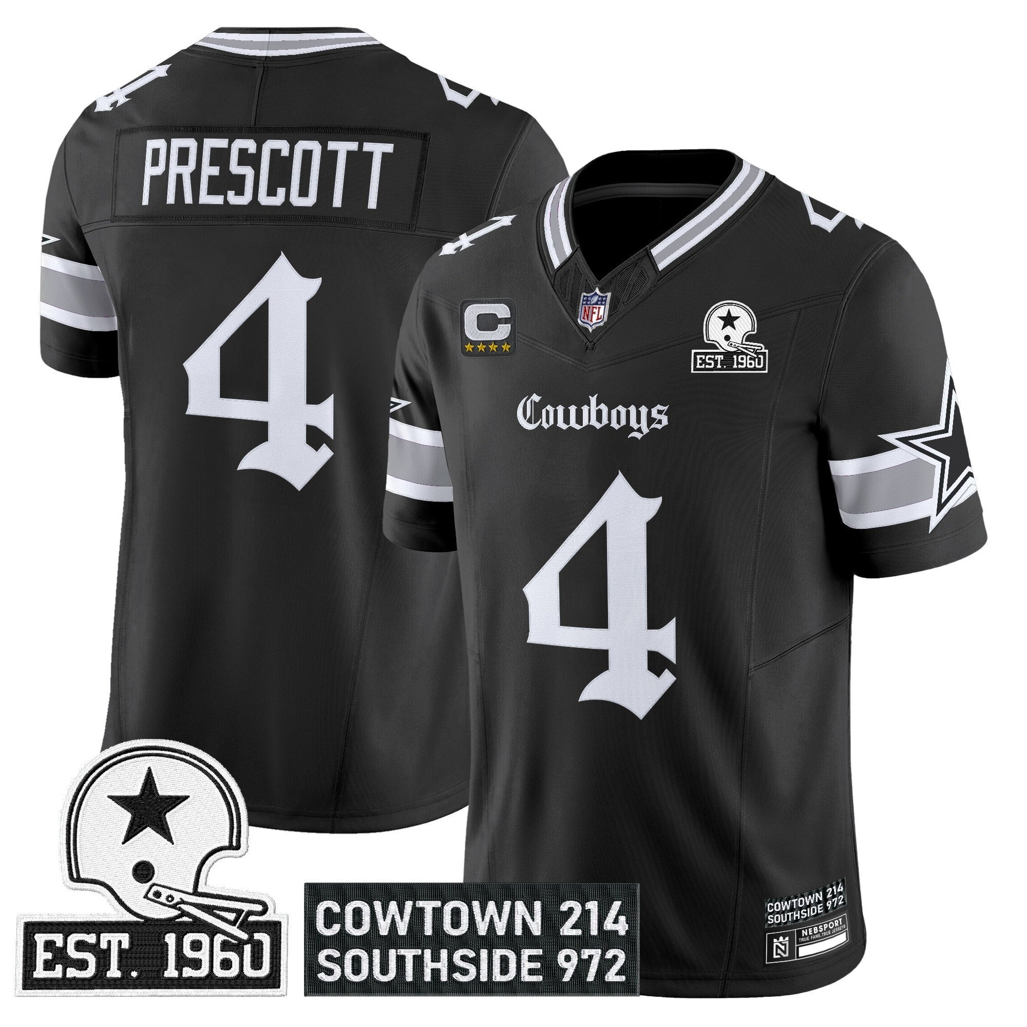 Men's Dallas Cowboys 'Gothic Lone Star Edition' Vapor Limited Jersey - All Stitched - Limited Jersey | NFL Jersey Men's Dallas Cowboys 'Gothic Lone Star Edition' Vapor Limited Jersey - All Stitched - Limited Jersey | NFL Jersey