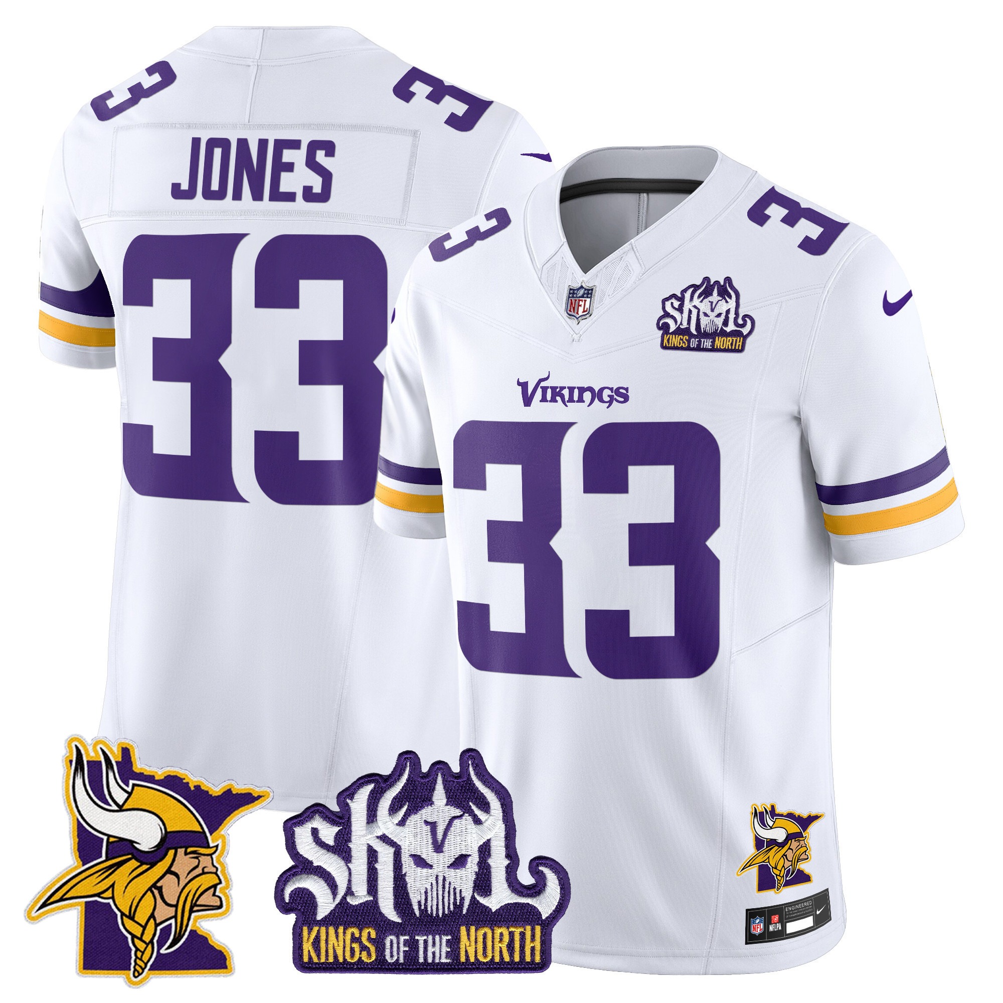 Minnesota Vikings Kings Of The North Patch Vapor Limited Jersey V3 - All Stitched - Limited Jersey | NFL Jersey Minnesota Vikings Kings Of The North Patch Vapor Limited Jersey V3 - All Stitched - Limited Jersey | NFL Jersey