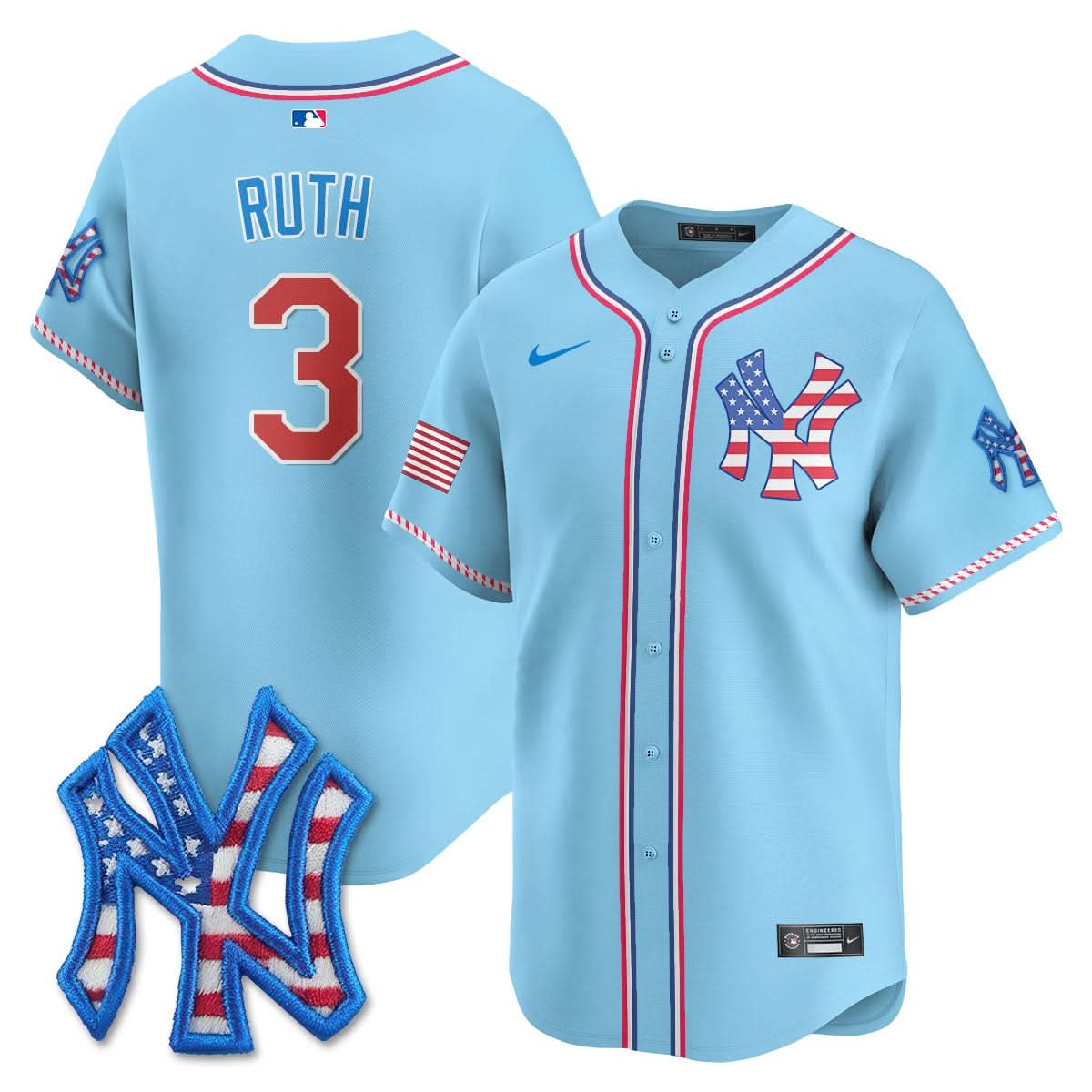 New York Yankees 2025 Fourth of July Jersey - All Stitched - Limited Jersey | MLB Jersey New York Yankees 2025 Fourth of July Jersey - All Stitched - Limited Jersey | MLB Jersey