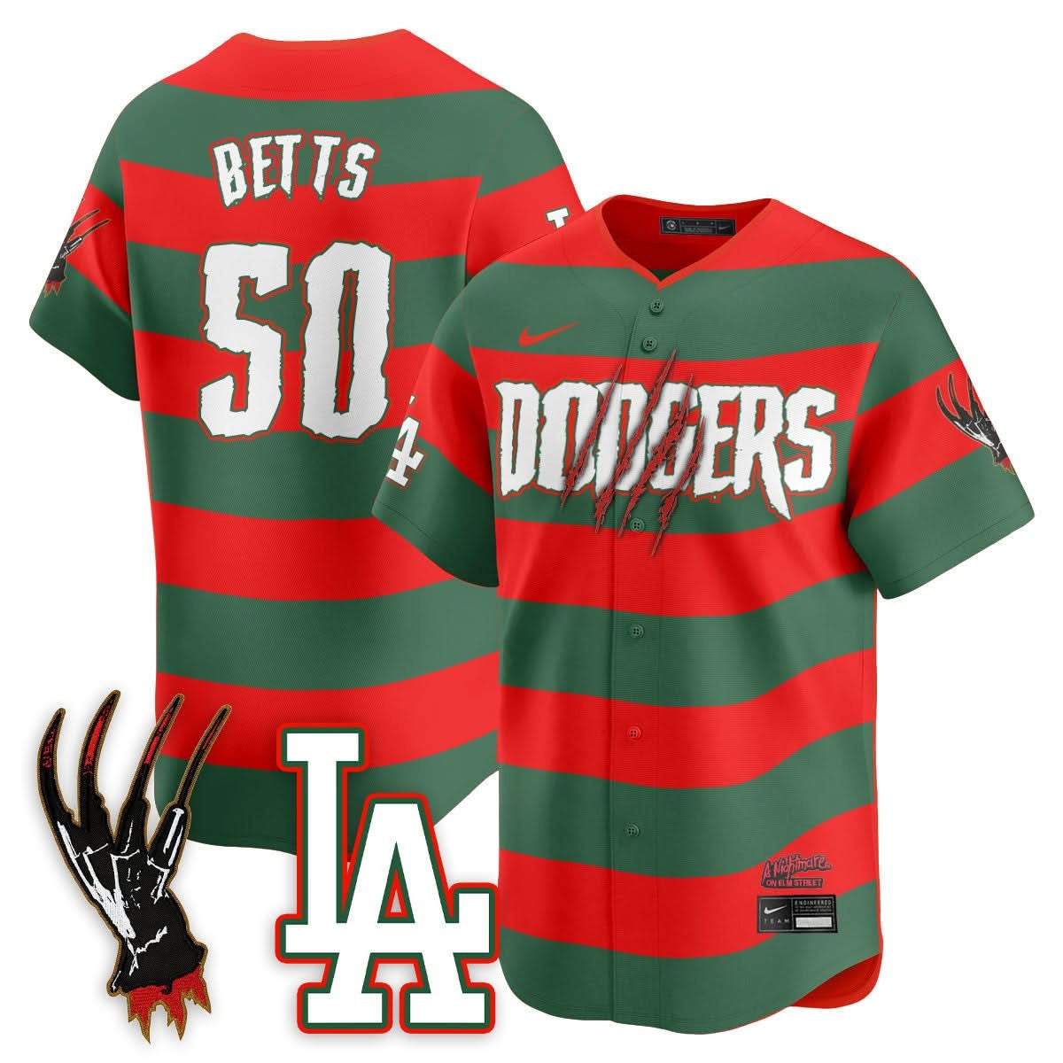 Los Angeles Dodgers "A Nightmare on Elm Street" Jersey - Stitched - Limited Jersey | MLB Jersey Los Angeles Dodgers "A Nightmare on Elm Street" Jersey - Stitched - Limited Jersey | MLB Jersey