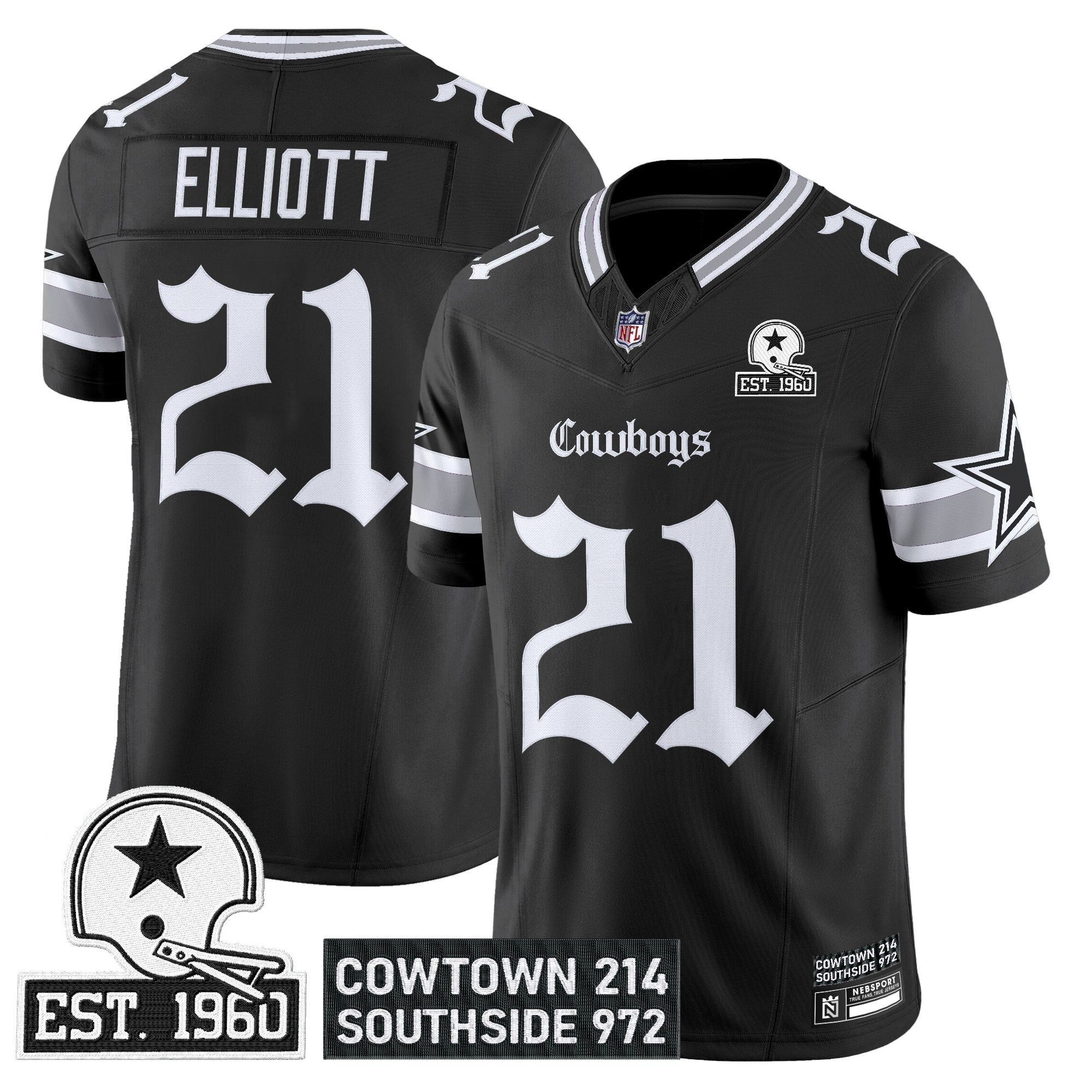 Men's Dallas Cowboys 'Gothic Lone Star Edition' Vapor Limited Jersey - All Stitched - Limited Jersey | NFL Jersey Men's Dallas Cowboys 'Gothic Lone Star Edition' Vapor Limited Jersey - All Stitched - Limited Jersey | NFL Jersey