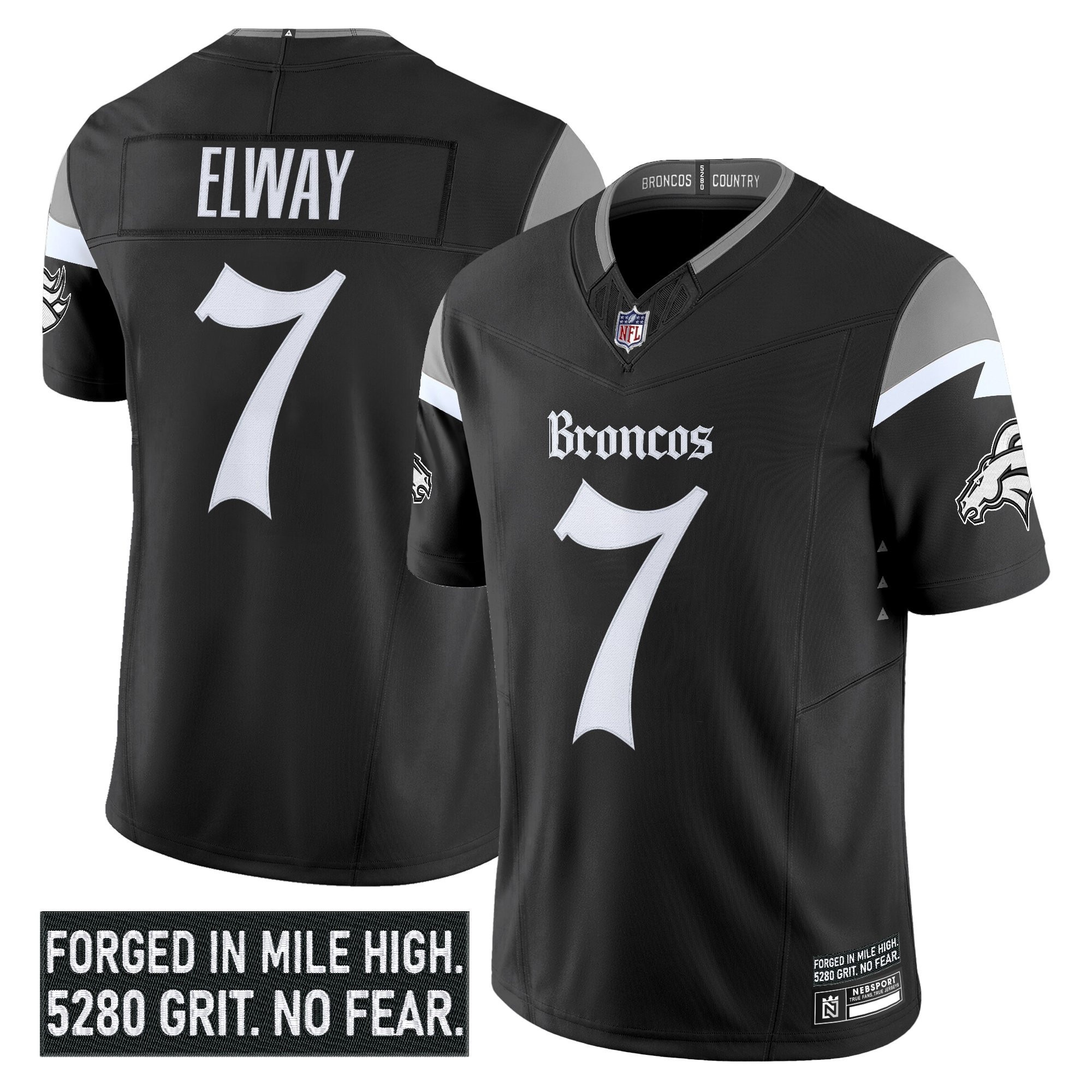 Men's Denver Broncos 'Gothic Mile High Shadows Edition' Vapor Limited Jersey - All Stitched - Limited Jersey | NFL Jersey Men's Denver Broncos 'Gothic Mile High Shadows Edition' Vapor Limited Jersey - All Stitched - Limited Jersey | NFL Jersey
