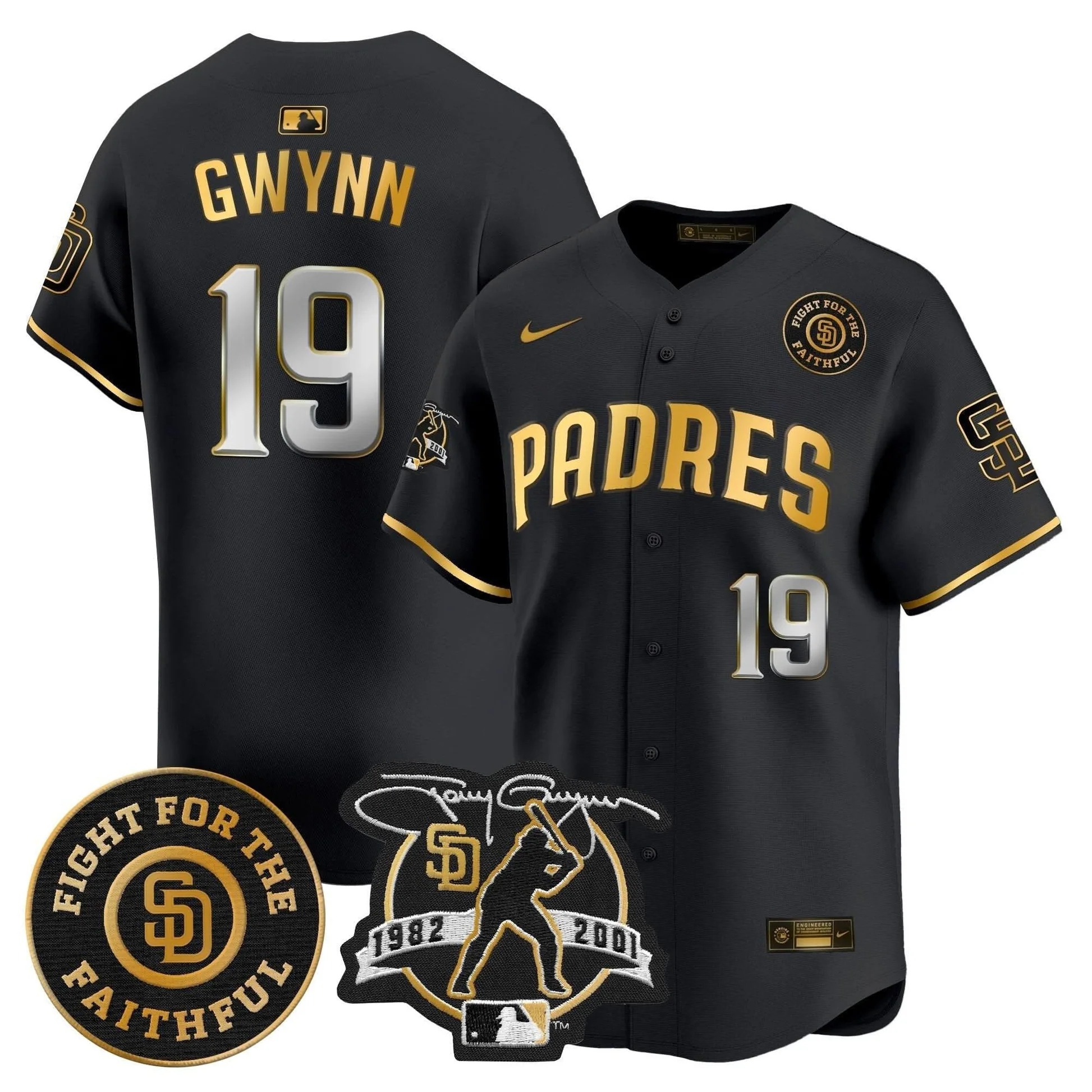 Padres Tony Gwynn & Faithful Patch Vapor Premier Limited Jersey – All Stitched - Limited Jersey | MLB Jersey Padres Tony Gwynn & Faithful Patch Vapor Premier Limited Jersey – All Stitched - Limited Jersey | MLB Jersey