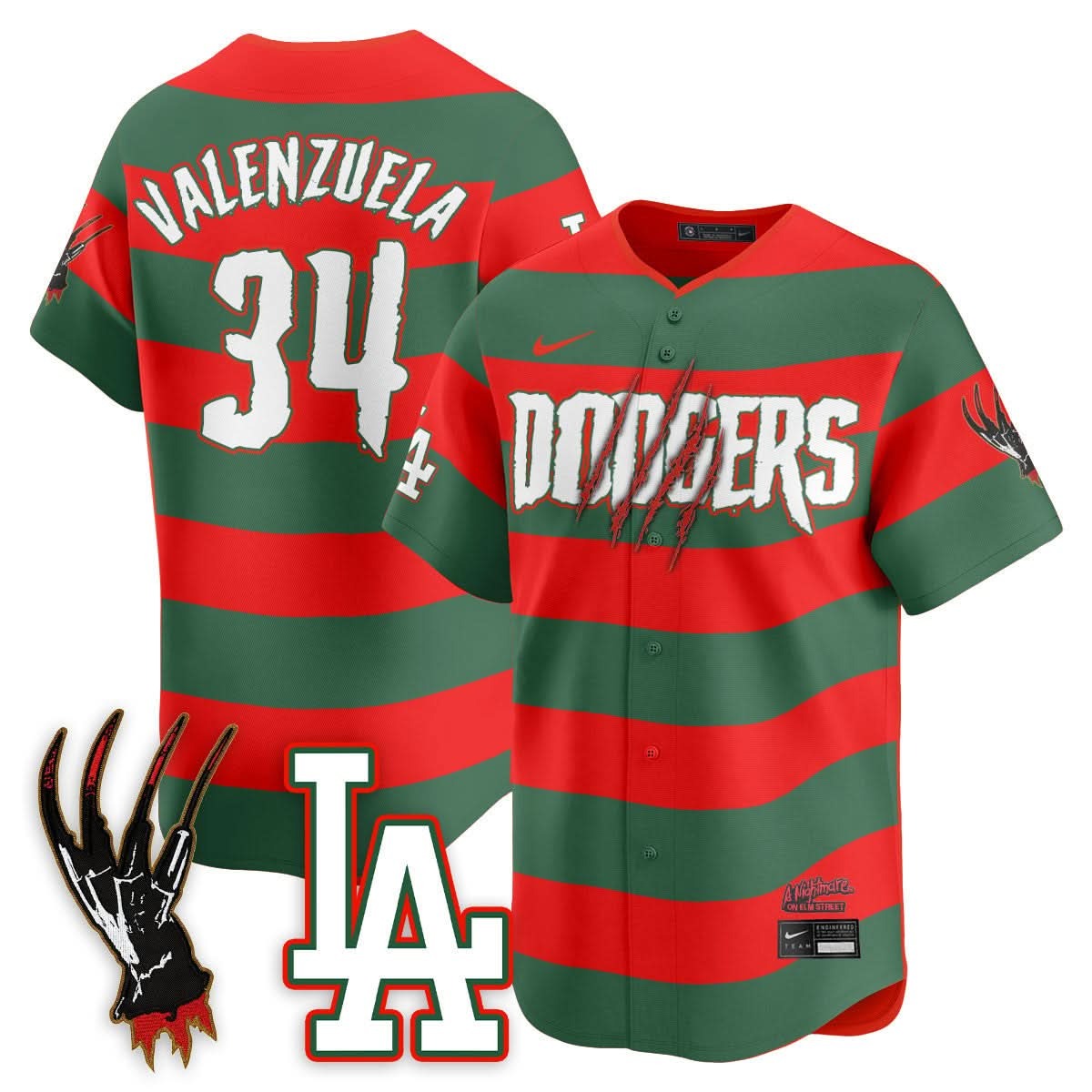 Los Angeles Dodgers "A Nightmare on Elm Street" Jersey - Stitched - Limited Jersey | MLB Jersey Los Angeles Dodgers "A Nightmare on Elm Street" Jersey - Stitched - Limited Jersey | MLB Jersey