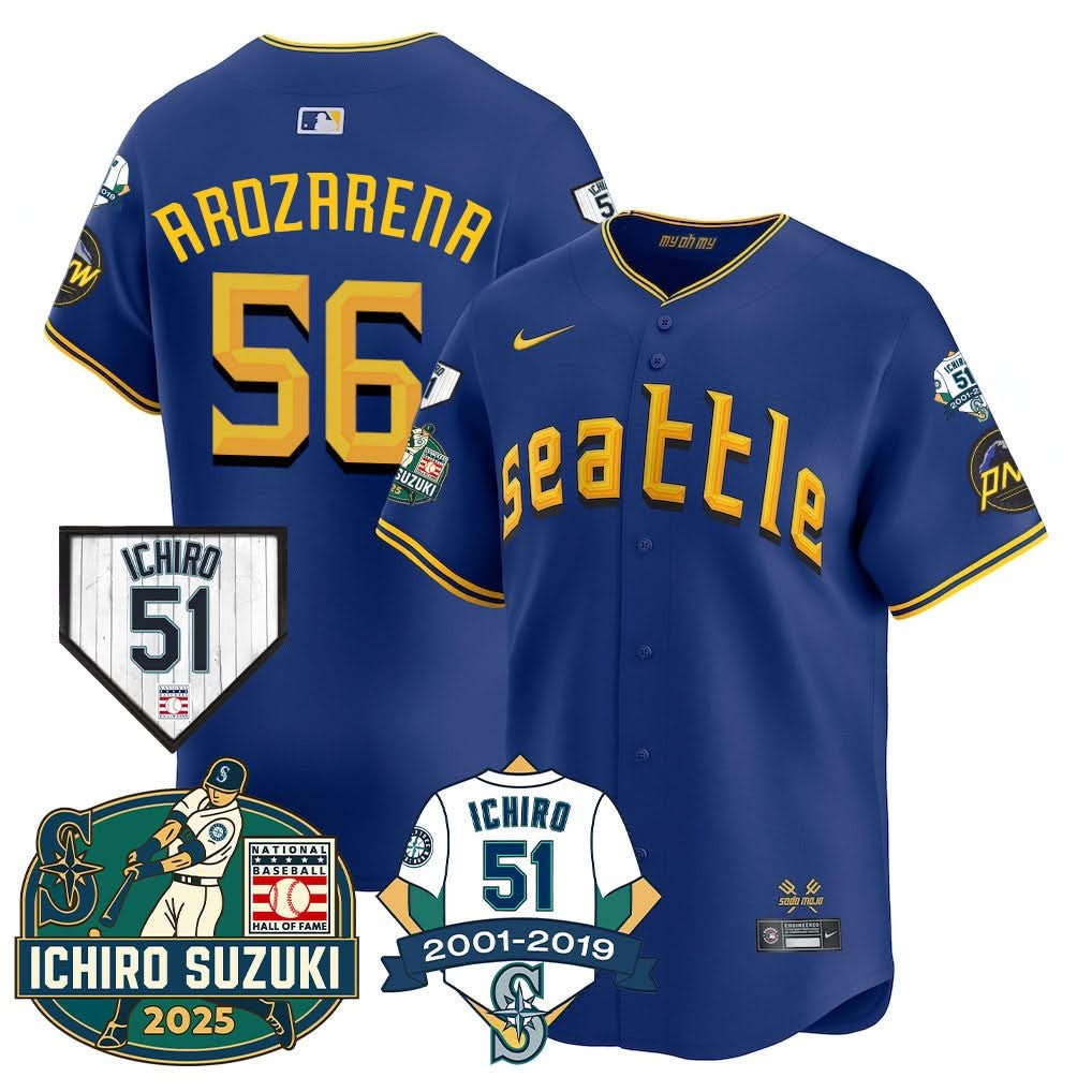 Seattle Mariners Ichiro Number Retirement Jersey - All Stitched - Limited Jersey | MLB Jersey Seattle Mariners Ichiro Number Retirement Jersey - All Stitched - Limited Jersey | MLB Jersey