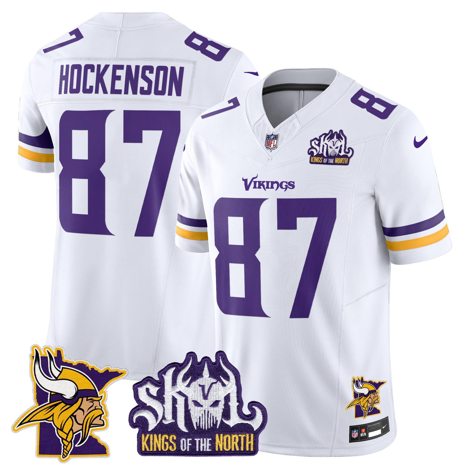 Minnesota Vikings Kings Of The North Patch Vapor Limited Jersey V3 - All Stitched - Limited Jersey | NFL Jersey Minnesota Vikings Kings Of The North Patch Vapor Limited Jersey V3 - All Stitched - Limited Jersey | NFL Jersey
