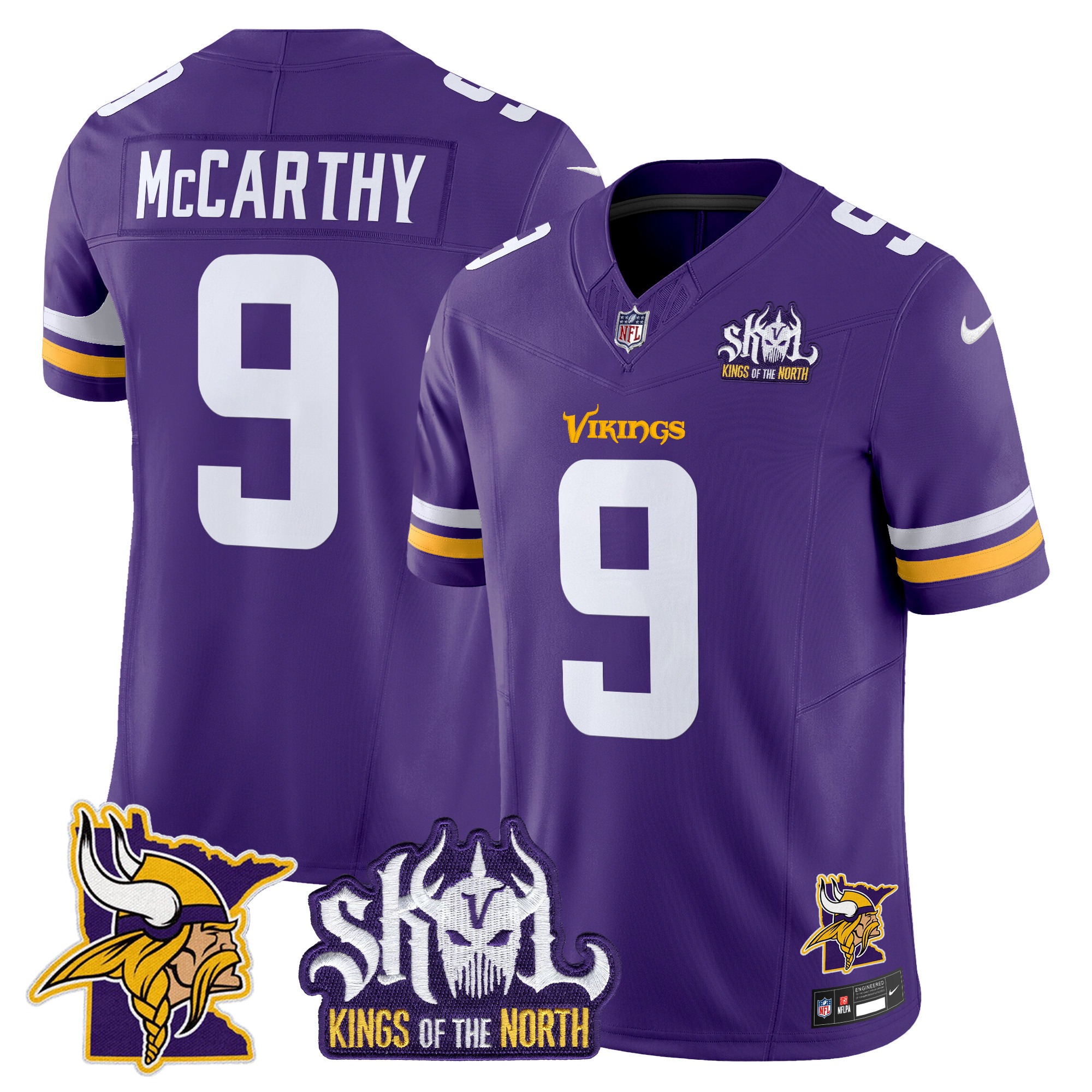 Minnesota Vikings Kings Of The North Patch Vapor Limited Jersey V3 - All Stitched - Limited Jersey | NFL Jersey Minnesota Vikings Kings Of The North Patch Vapor Limited Jersey V3 - All Stitched - Limited Jersey | NFL Jersey