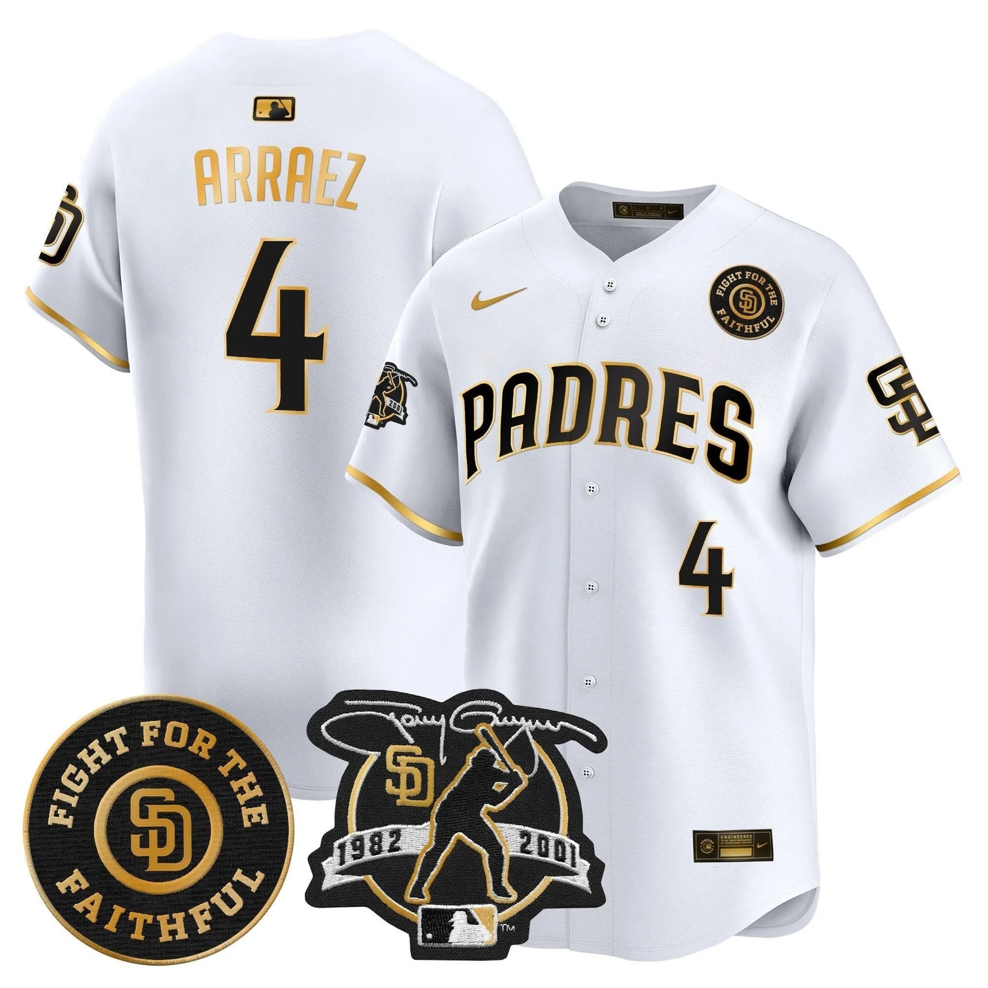 Padres Tony Gwynn & Faithful Patch Vapor Premier Limited Jersey – All Stitched - Limited Jersey | MLB Jersey Padres Tony Gwynn & Faithful Patch Vapor Premier Limited Jersey – All Stitched - Limited Jersey | MLB Jersey