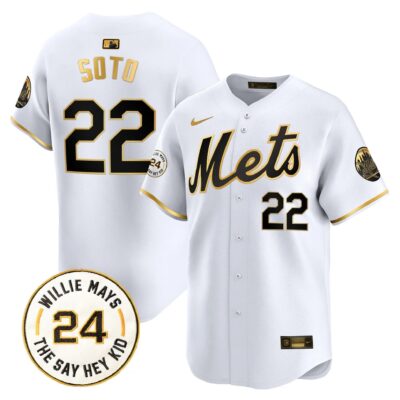 Mets Willie Mays Patch Vapor Premier Limited Jersey - All Stitched - Limited Jersey | MLB Jersey