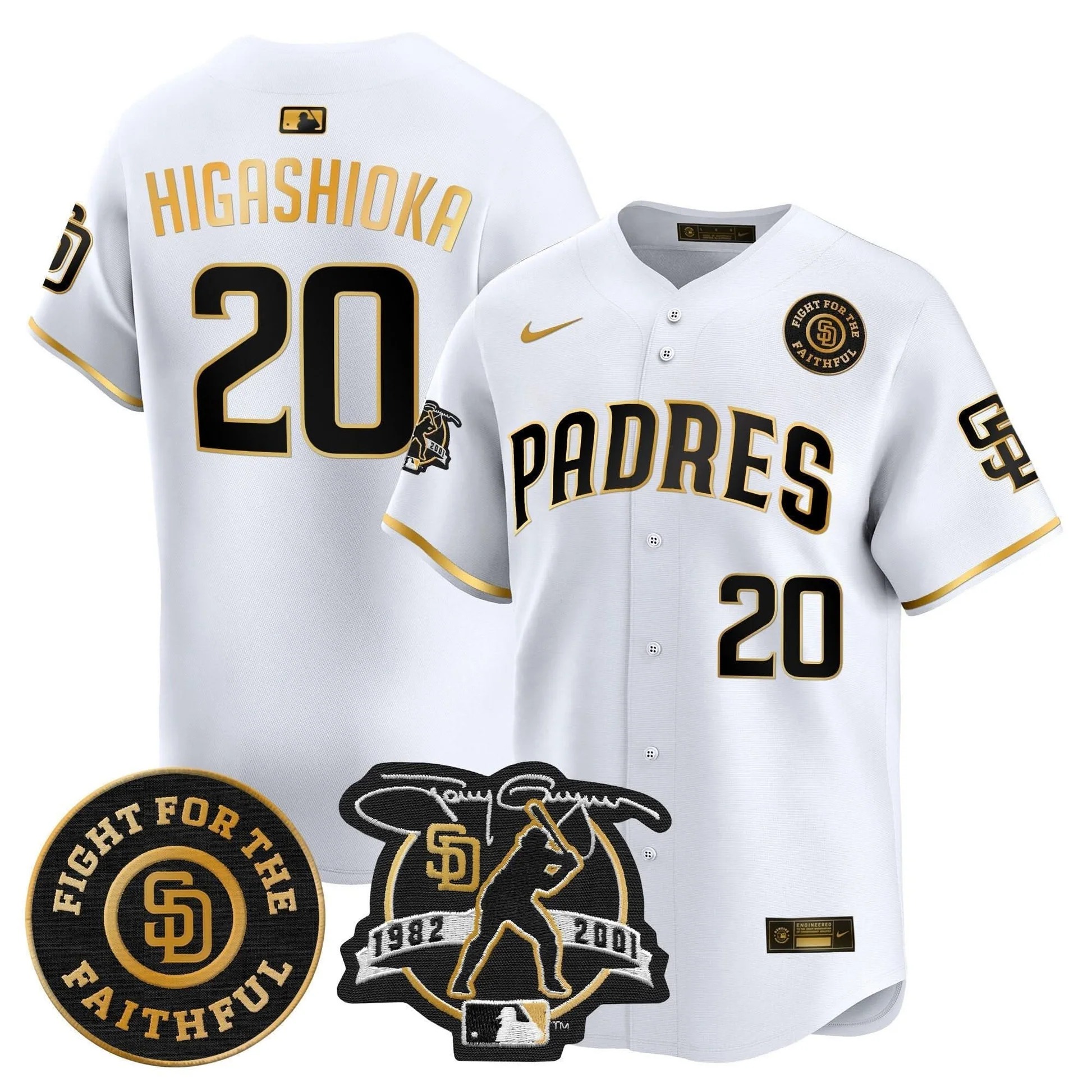 Padres Tony Gwynn & Faithful Patch Vapor Premier Limited Jersey – All Stitched - Limited Jersey | MLB Jersey Padres Tony Gwynn & Faithful Patch Vapor Premier Limited Jersey – All Stitched - Limited Jersey | MLB Jersey