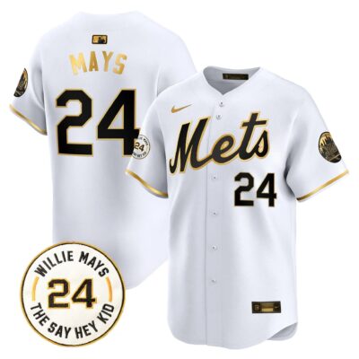 Mets Willie Mays Patch Vapor Premier Limited Jersey - All Stitched - Limited Jersey | MLB Jersey
