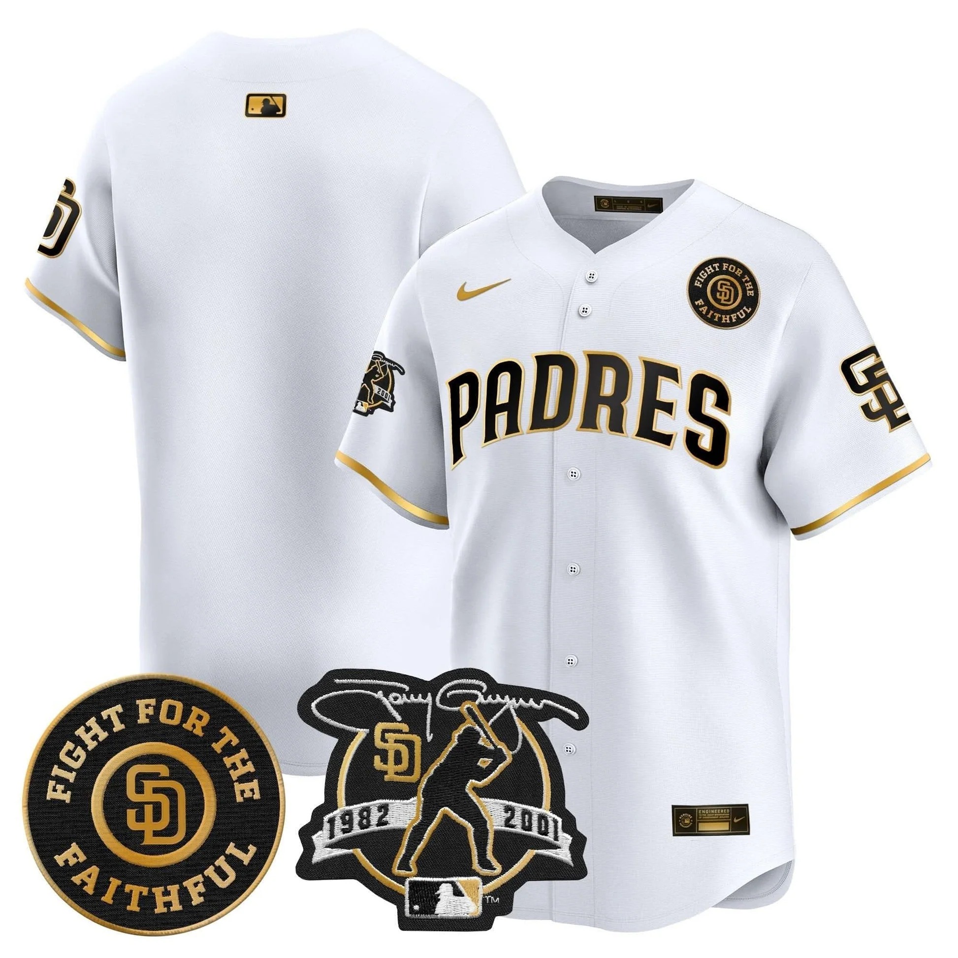 Padres Tony Gwynn & Faithful Patch Vapor Premier Limited Jersey – All Stitched - Limited Jersey | MLB Jersey Padres Tony Gwynn & Faithful Patch Vapor Premier Limited Jersey – All Stitched - Limited Jersey | MLB Jersey