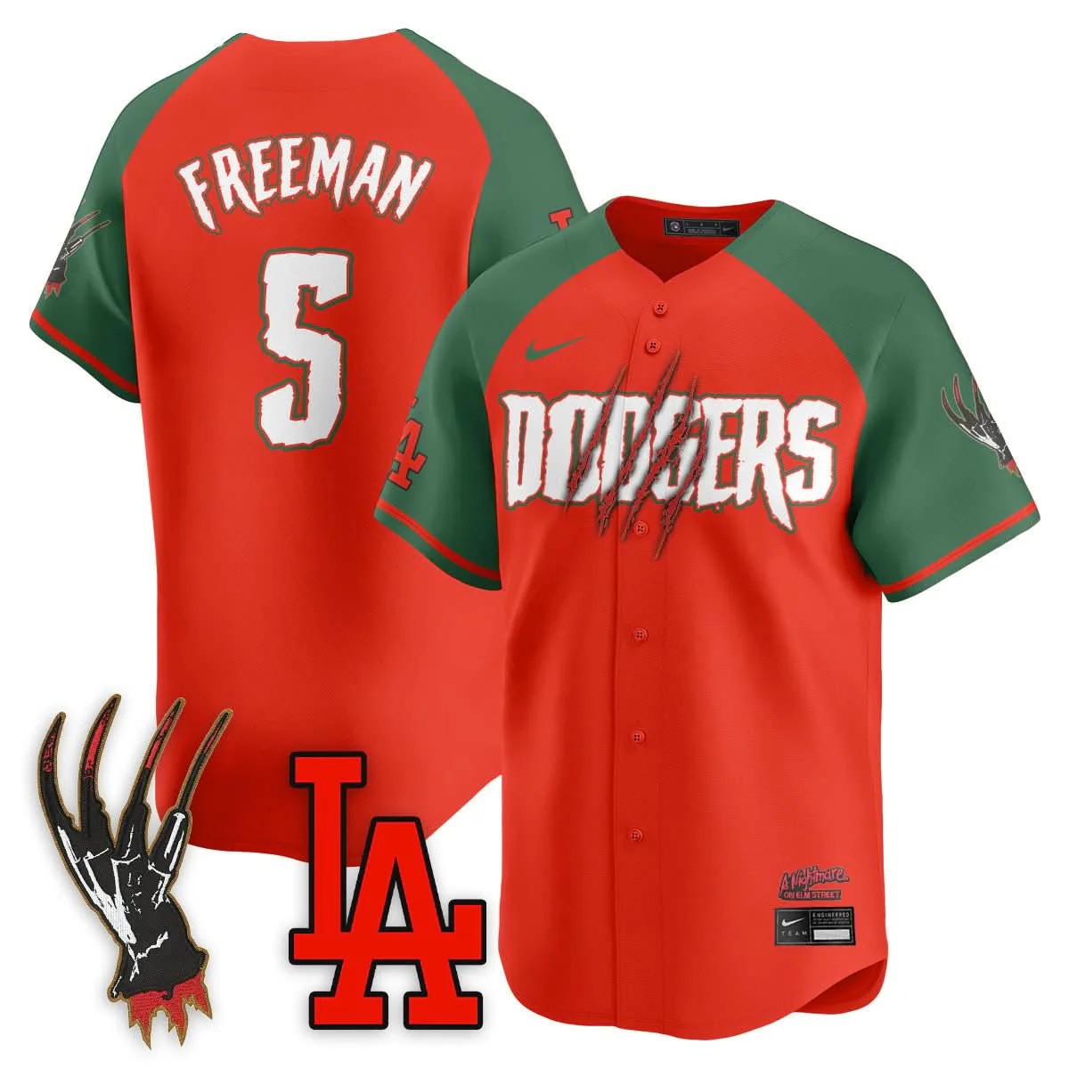 Los Angeles Dodgers "A Nightmare on Elm Street" Jersey - Stitched - Limited Jersey | MLB Jersey Los Angeles Dodgers "A Nightmare on Elm Street" Jersey - Stitched - Limited Jersey | MLB Jersey