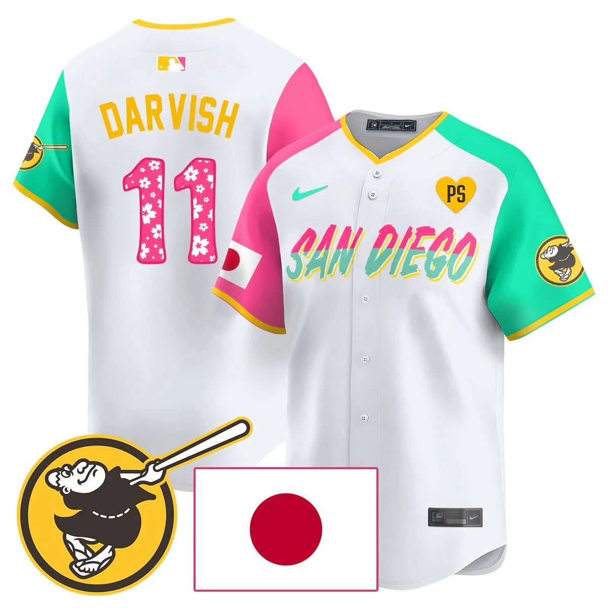 San Diego Padres Japanese Heritage Jersey - All Stitched - Limited Jersey | MLB Jersey San Diego Padres Japanese Heritage Jersey - All Stitched - Limited Jersey | MLB Jersey