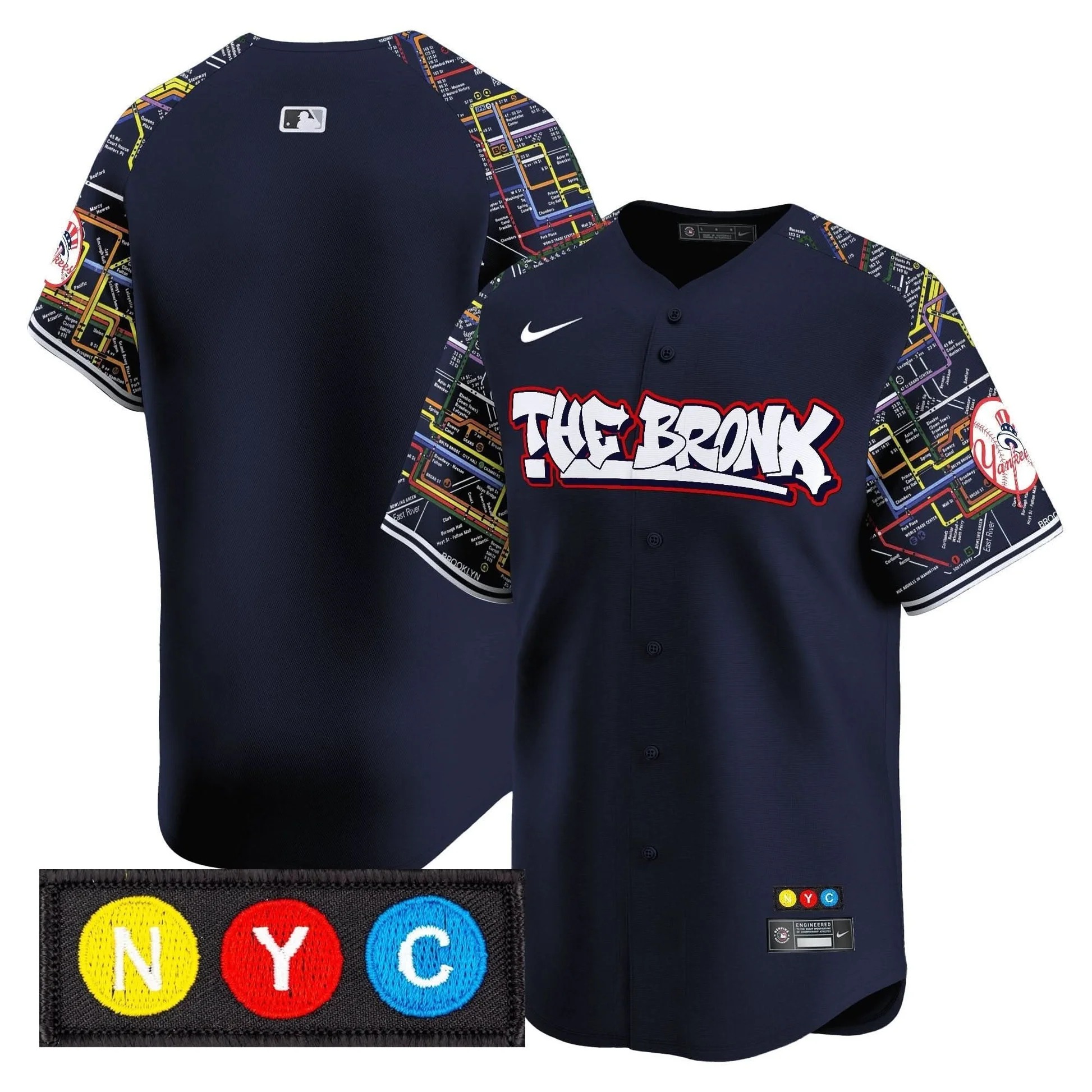New York Yankees The Bronx Subway Style Vapor Premier Limited Jersey - Stitched - Limited Jersey | MLB Jersey New York Yankees The Bronx Subway Style Vapor Premier Limited Jersey - Stitched - Limited Jersey | MLB Jersey