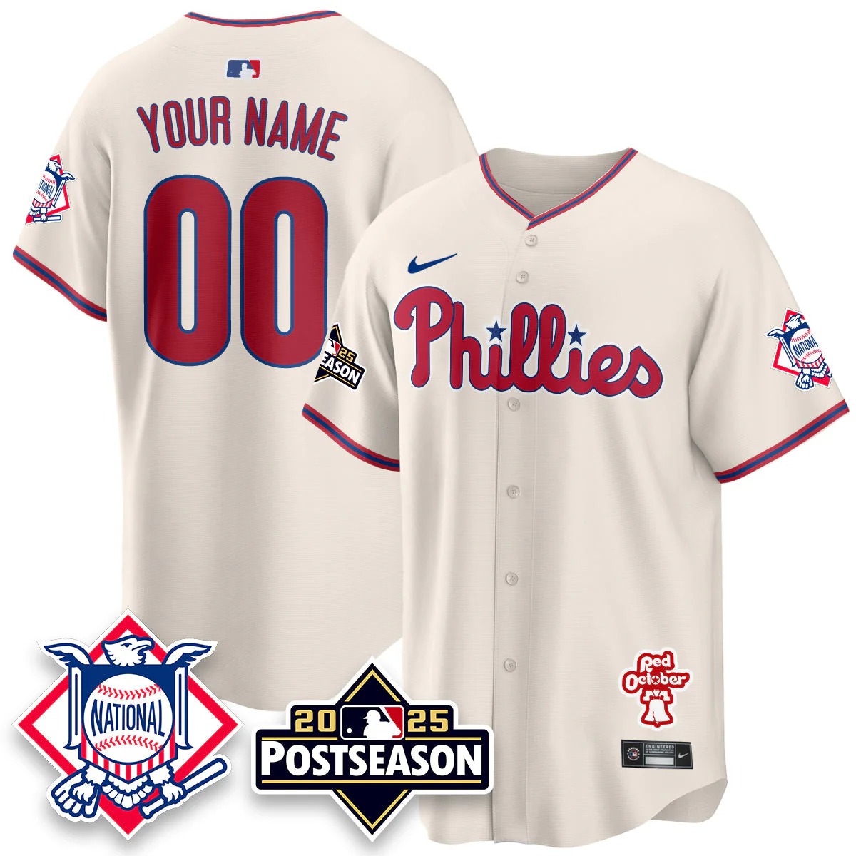 Custom Philadelphia Phillies 2025 Postseason Jersey - All Stitched - Limited Jersey | MLB Jersey Custom Philadelphia Phillies 2025 Postseason Jersey - All Stitched - Limited Jersey | MLB Jersey