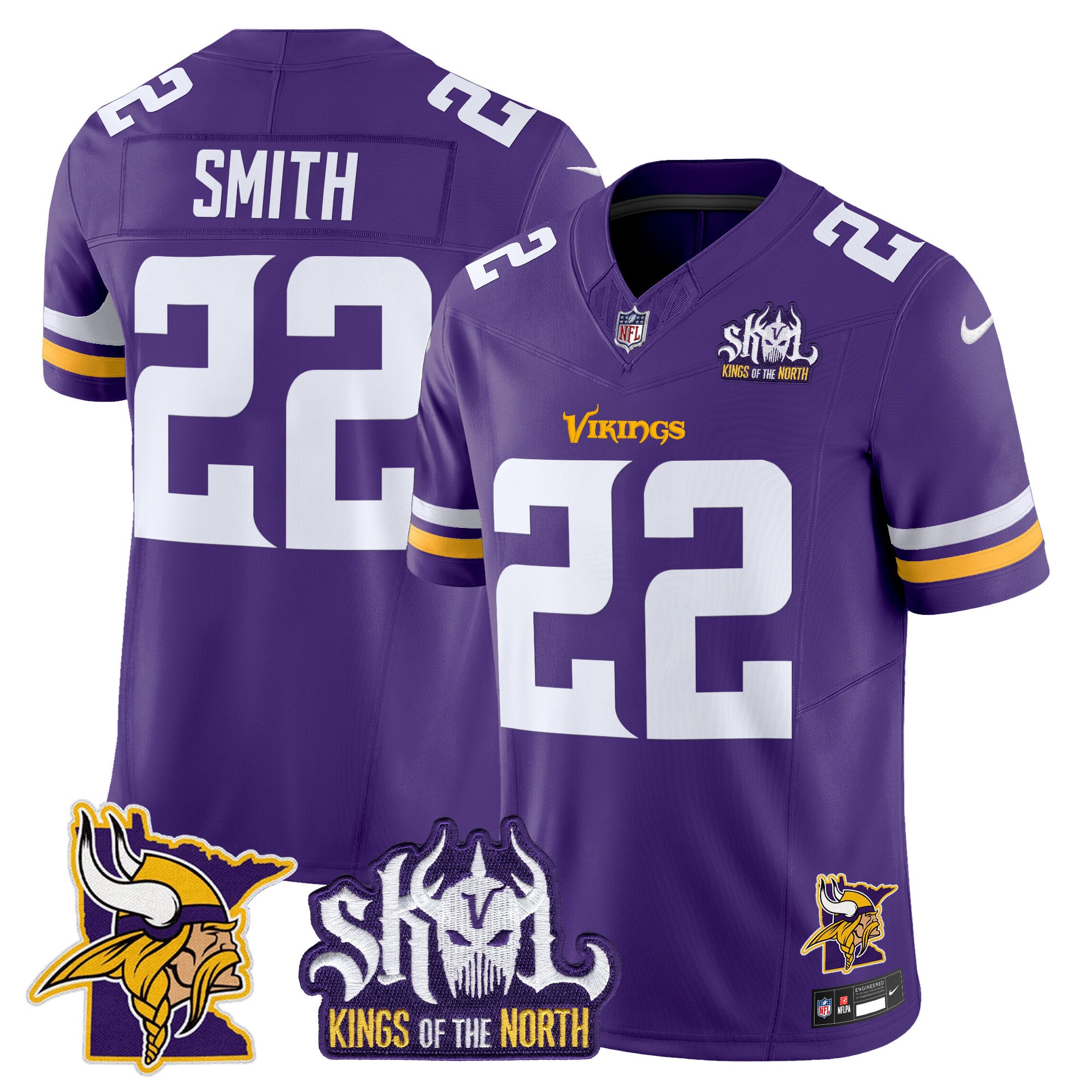 Minnesota Vikings Kings Of The North Patch Vapor Limited Jersey V3 - All Stitched - Limited Jersey | NFL Jersey Minnesota Vikings Kings Of The North Patch Vapor Limited Jersey V3 - All Stitched - Limited Jersey | NFL Jersey