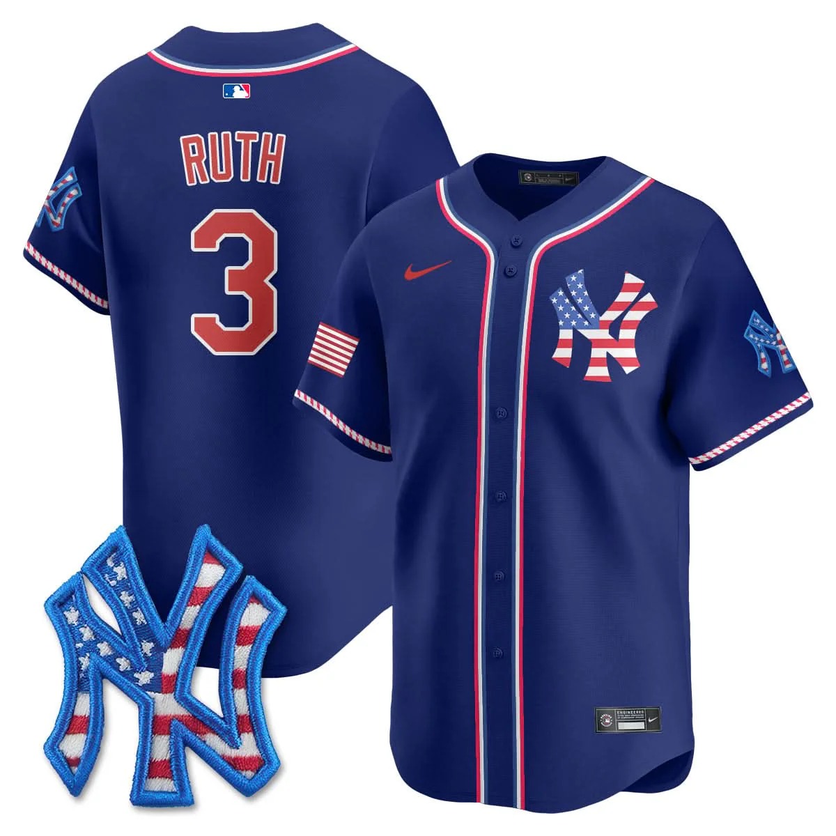 New York Yankees 2025 Fourth of July Jersey - All Stitched - Limited Jersey | MLB Jersey New York Yankees 2025 Fourth of July Jersey - All Stitched - Limited Jersey | MLB Jersey