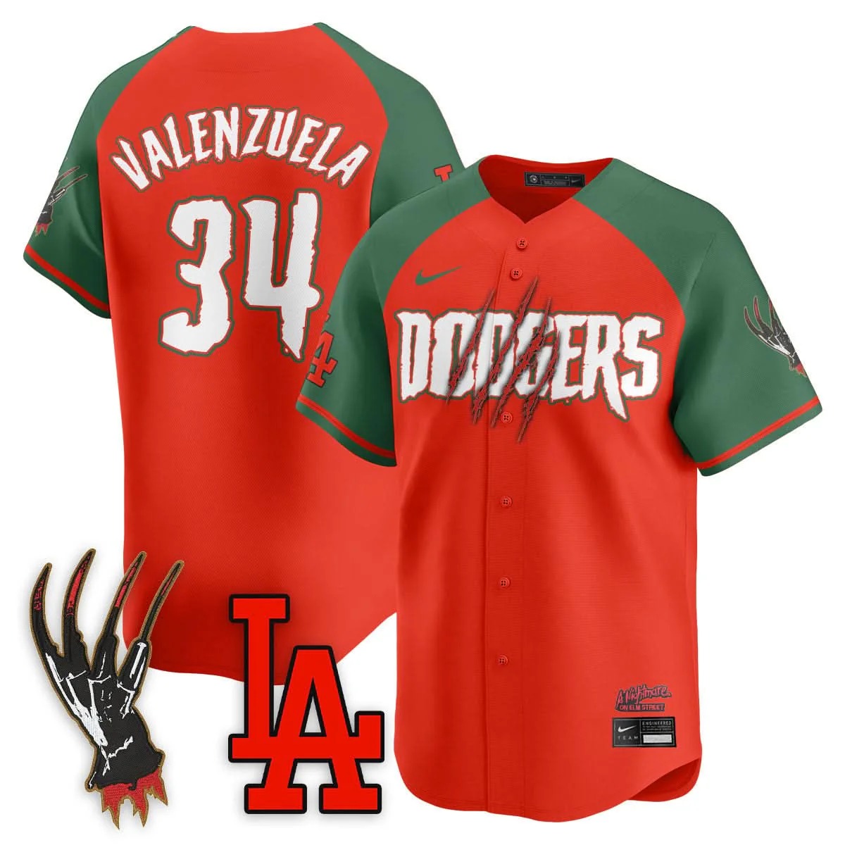 Los Angeles Dodgers "A Nightmare on Elm Street" Jersey - Stitched - Limited Jersey | MLB Jersey Los Angeles Dodgers "A Nightmare on Elm Street" Jersey - Stitched - Limited Jersey | MLB Jersey