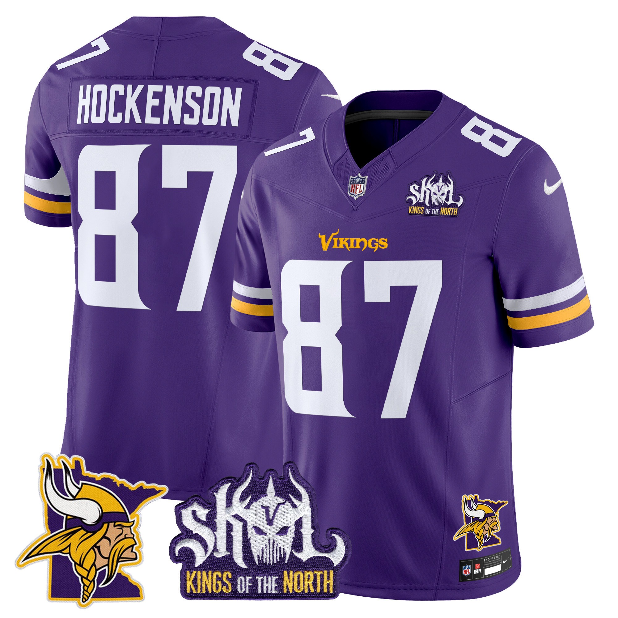 Minnesota Vikings Kings Of The North Patch Vapor Limited Jersey V3 - All Stitched - Limited Jersey | NFL Jersey Minnesota Vikings Kings Of The North Patch Vapor Limited Jersey V3 - All Stitched - Limited Jersey | NFL Jersey