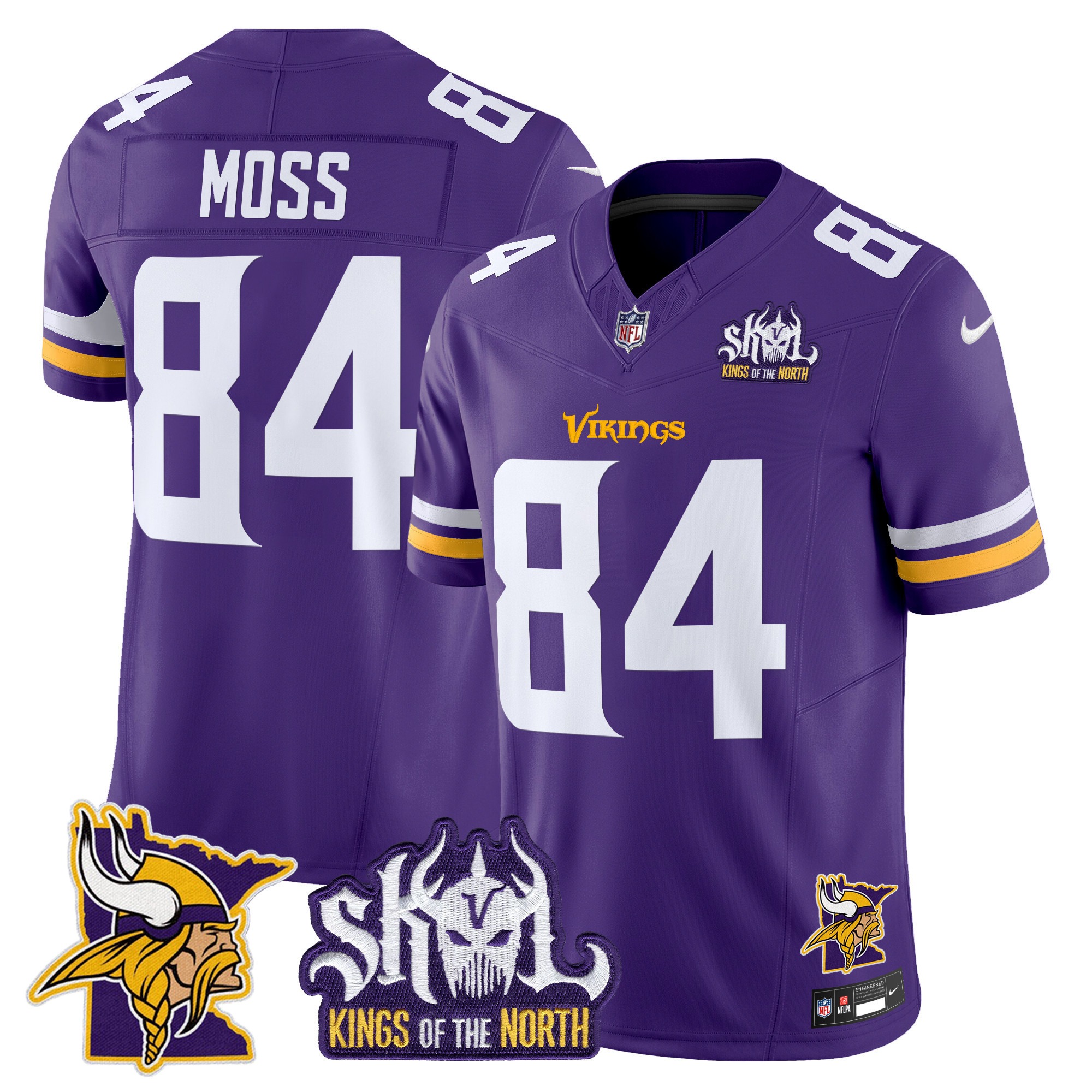 Minnesota Vikings Kings Of The North Patch Vapor Limited Jersey V3 - All Stitched - Limited Jersey | NFL Jersey Minnesota Vikings Kings Of The North Patch Vapor Limited Jersey V3 - All Stitched - Limited Jersey | NFL Jersey