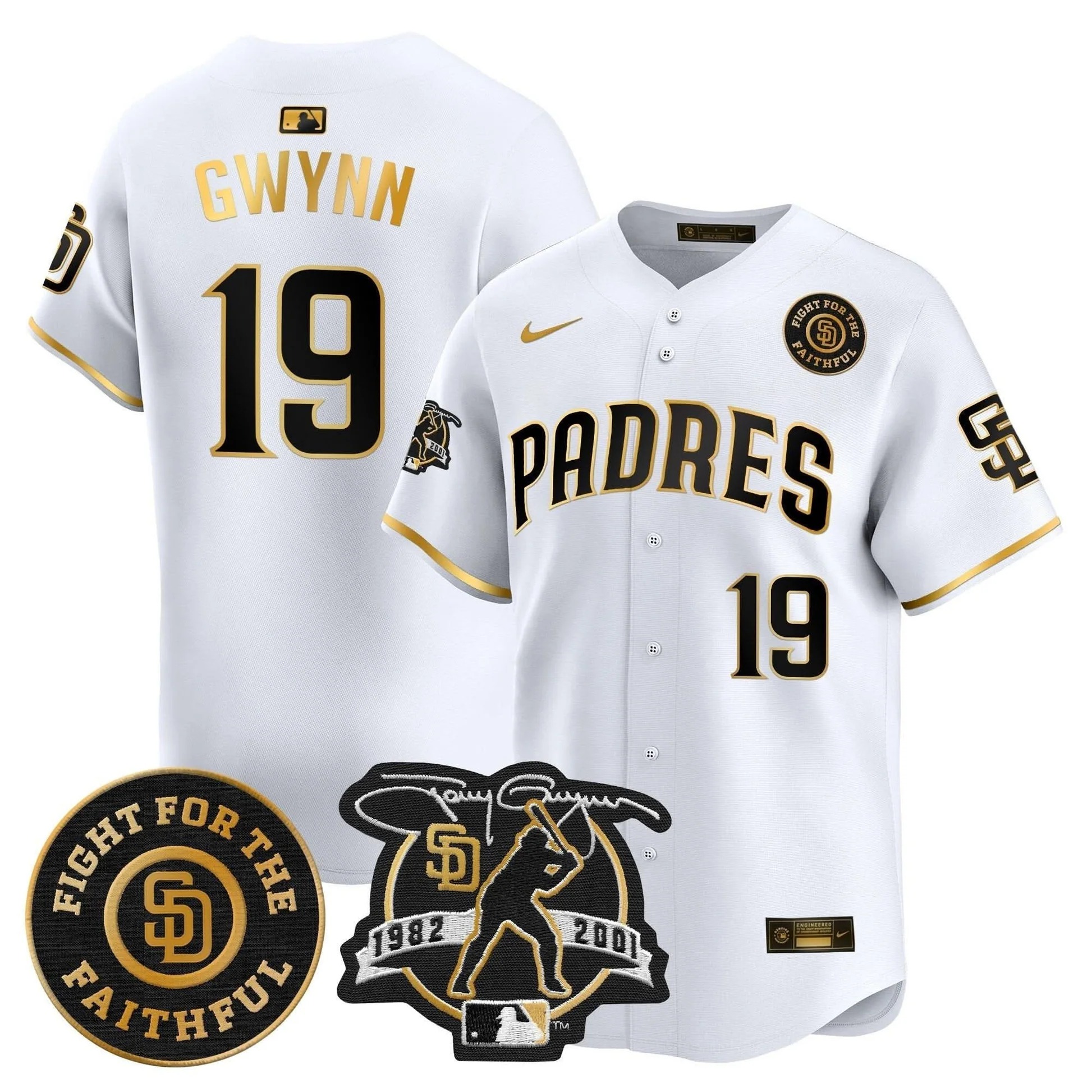 Padres Tony Gwynn & Faithful Patch Vapor Premier Limited Jersey – All Stitched - Limited Jersey | MLB Jersey Padres Tony Gwynn & Faithful Patch Vapor Premier Limited Jersey – All Stitched - Limited Jersey | MLB Jersey