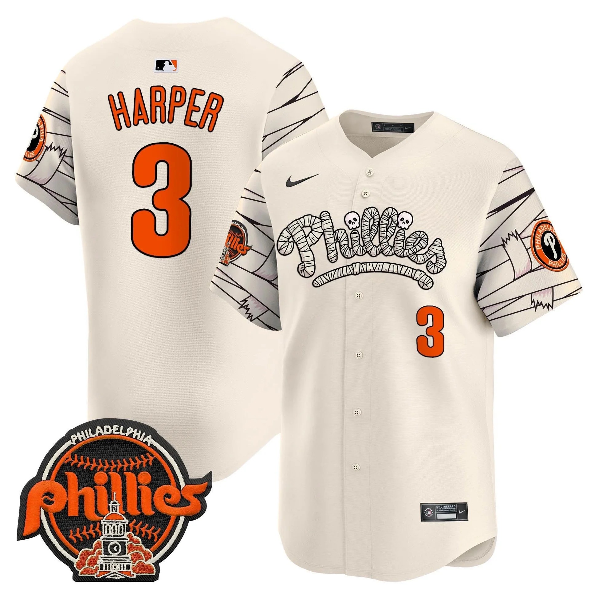 Phillies Halloween Vapor Premier Limited Jersey V2 - All Stitched - Limited Jersey | MLB Jersey Phillies Halloween Vapor Premier Limited Jersey V2 - All Stitched - Limited Jersey | MLB Jersey