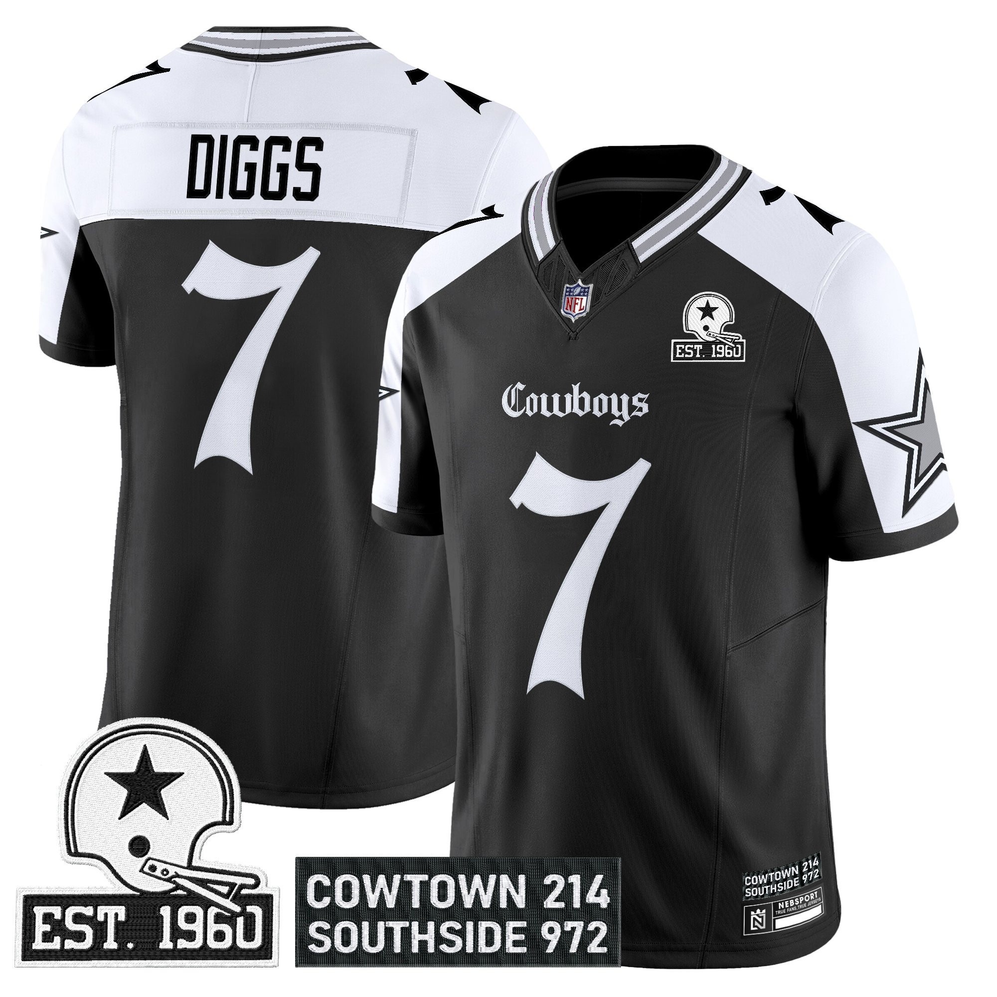 Men's Dallas Cowboys 'Gothic Lone Star Edition' Vapor Limited Jersey - All Stitched - Limited Jersey | NFL Jersey Men's Dallas Cowboys 'Gothic Lone Star Edition' Vapor Limited Jersey - All Stitched - Limited Jersey | NFL Jersey