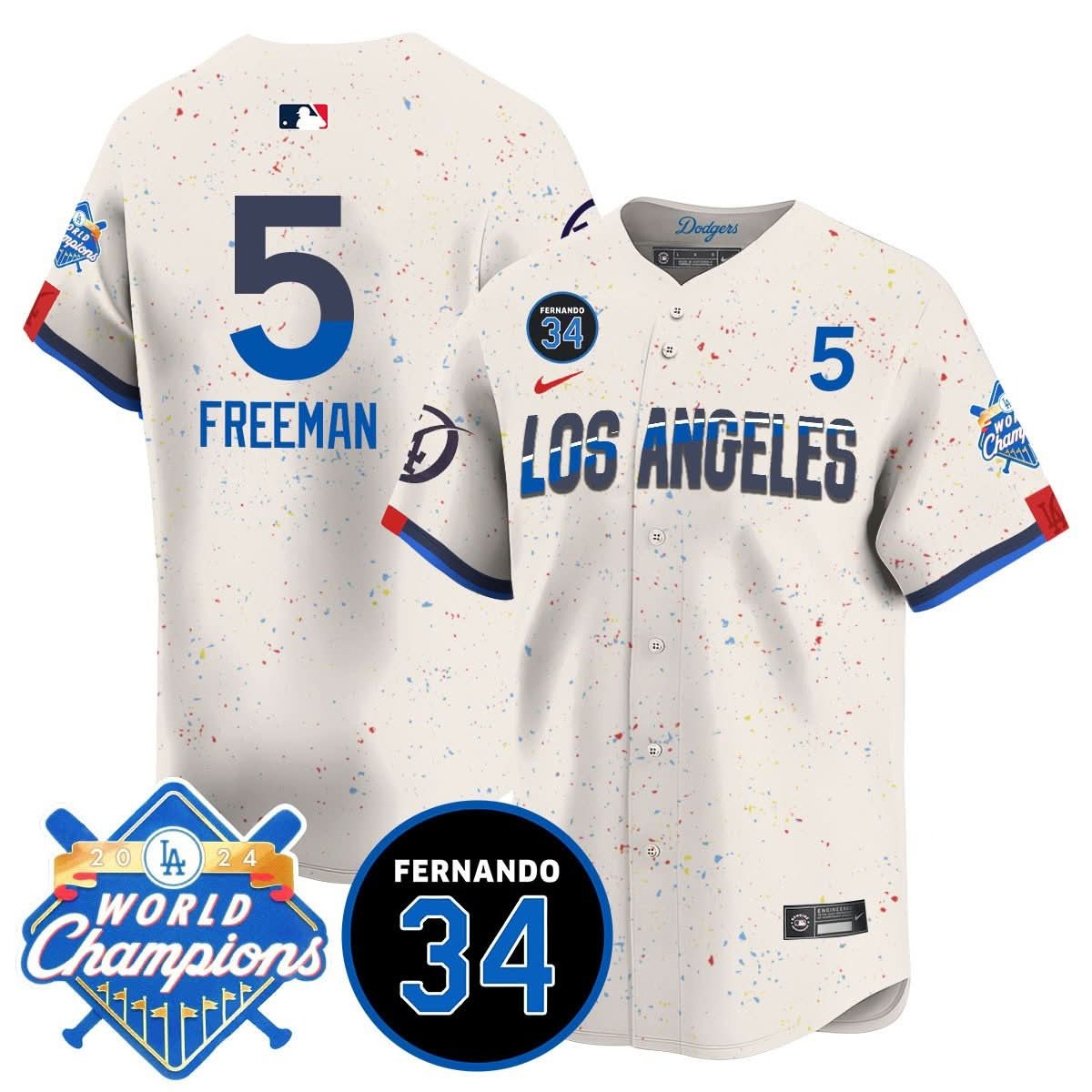LA Dodgers - World Series Champions 2024/Fernando Valenzuela Memorial Jersey - All Stitched - Limited Jersey | MLB Jersey LA Dodgers - World Series Champions 2024/Fernando Valenzuela Memorial Jersey - All Stitched - Limited Jersey | MLB Jersey