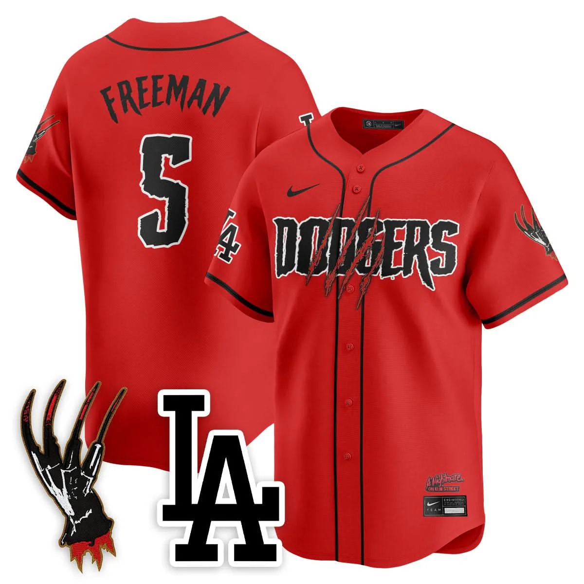 Los Angeles Dodgers "A Nightmare on Elm Street" Jersey - Stitched - Limited Jersey | MLB Jersey Los Angeles Dodgers "A Nightmare on Elm Street" Jersey - Stitched - Limited Jersey | MLB Jersey