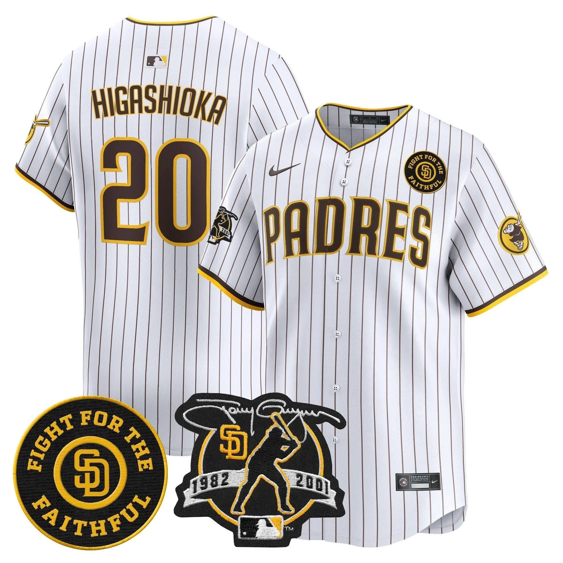 Padres Tony Gwynn & Faithful Patch Vapor Premier Limited Jersey – All Stitched - Limited Jersey | MLB Jersey Padres Tony Gwynn & Faithful Patch Vapor Premier Limited Jersey – All Stitched - Limited Jersey | MLB Jersey