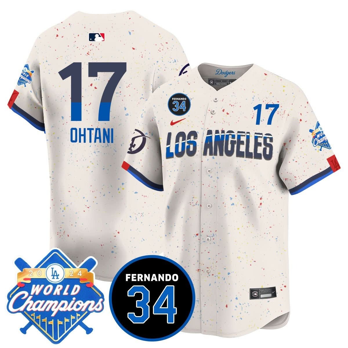 LA Dodgers - World Series Champions 2024/Fernando Valenzuela Memorial Jersey - All Stitched - Limited Jersey | MLB Jersey LA Dodgers - World Series Champions 2024/Fernando Valenzuela Memorial Jersey - All Stitched - Limited Jersey | MLB Jersey