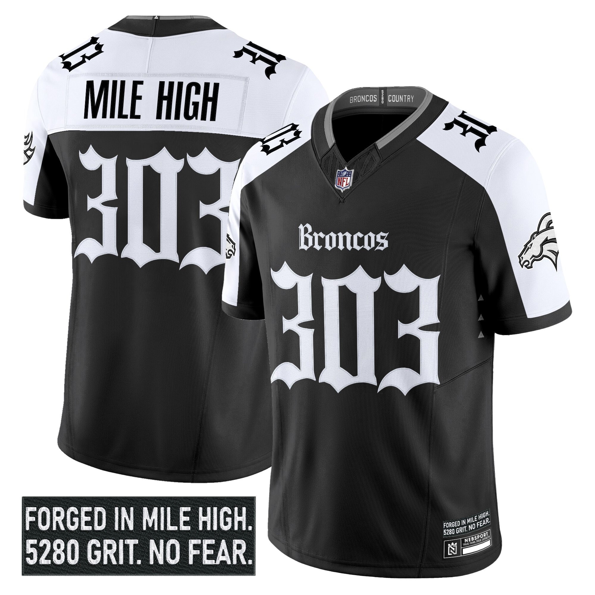 Men's Denver Broncos 'Gothic Mile High Shadows Edition' Vapor Limited Jersey - All Stitched - Limited Jersey | NFL Jersey Men's Denver Broncos 'Gothic Mile High Shadows Edition' Vapor Limited Jersey - All Stitched - Limited Jersey | NFL Jersey
