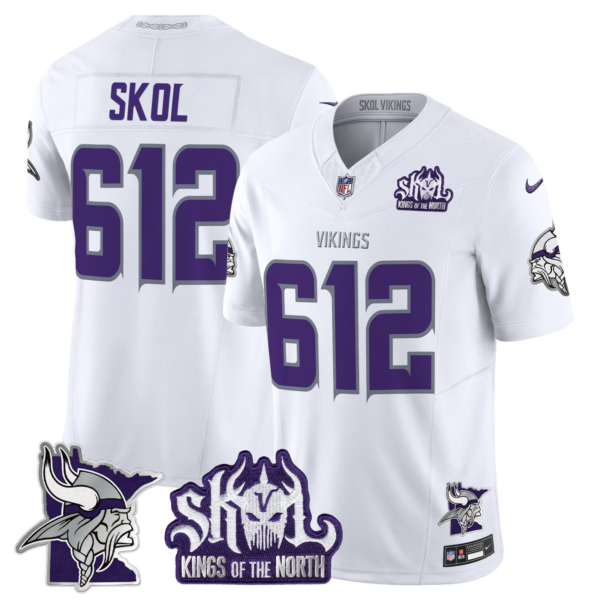 Minnesota Vikings Kings Of The North Patch Vapor Limited Jersey V3 - All Stitched - Limited Jersey | NFL Jersey Minnesota Vikings Kings Of The North Patch Vapor Limited Jersey V3 - All Stitched - Limited Jersey | NFL Jersey