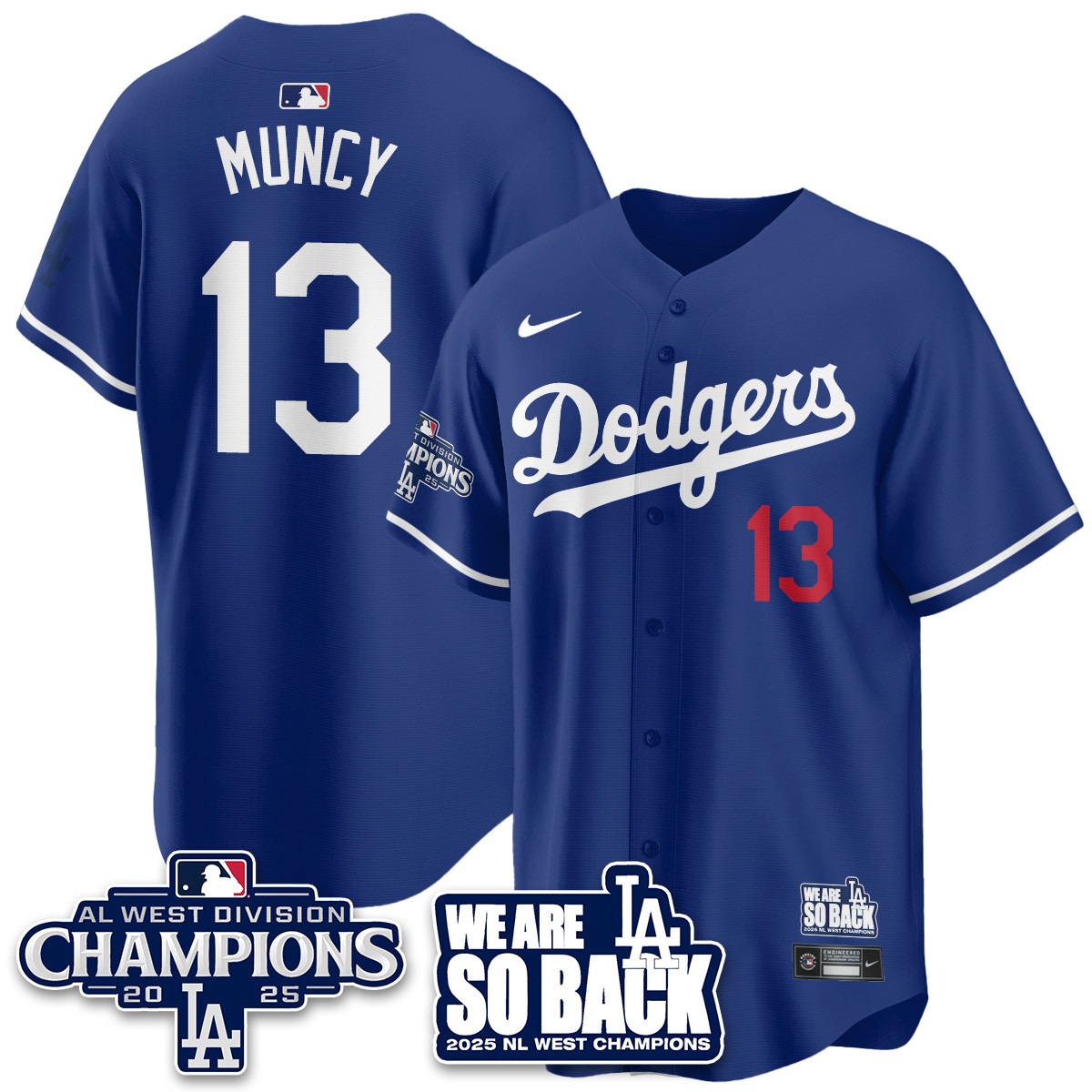 Los Angeles Dodgers 2025 NL West Division Champions Jersey - All Stitc - Limited Jersey | MLB Jersey Los Angeles Dodgers 2025 NL West Division Champions Jersey - All Stitc - Limited Jersey | MLB Jersey