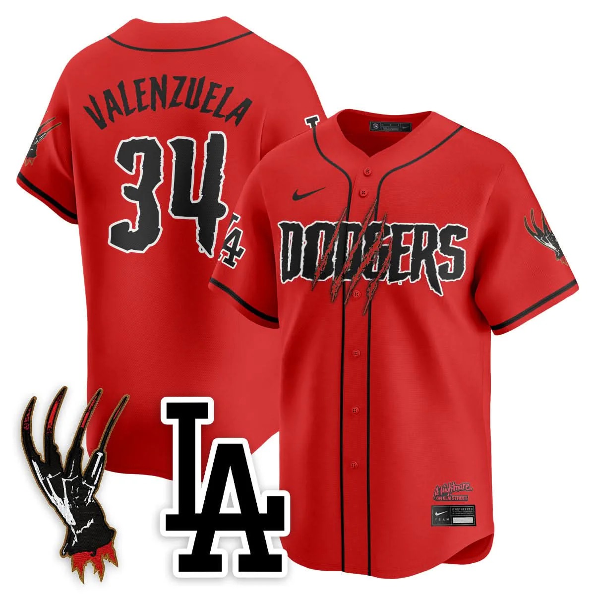 Los Angeles Dodgers "A Nightmare on Elm Street" Jersey - Stitched - Limited Jersey | MLB Jersey Los Angeles Dodgers "A Nightmare on Elm Street" Jersey - Stitched - Limited Jersey | MLB Jersey